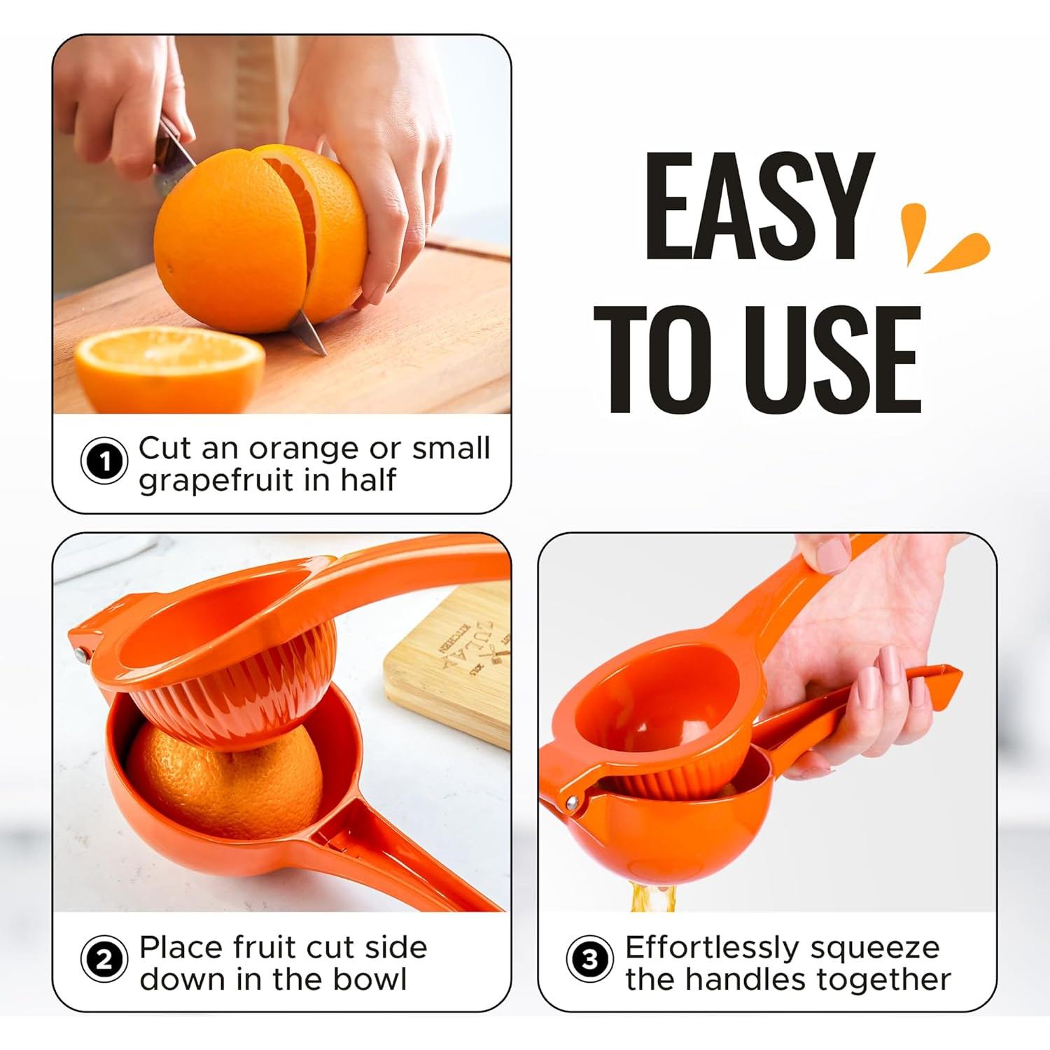 Exprimidor Manual de Cítricos Zulay Kitchen Naranja 0.5L