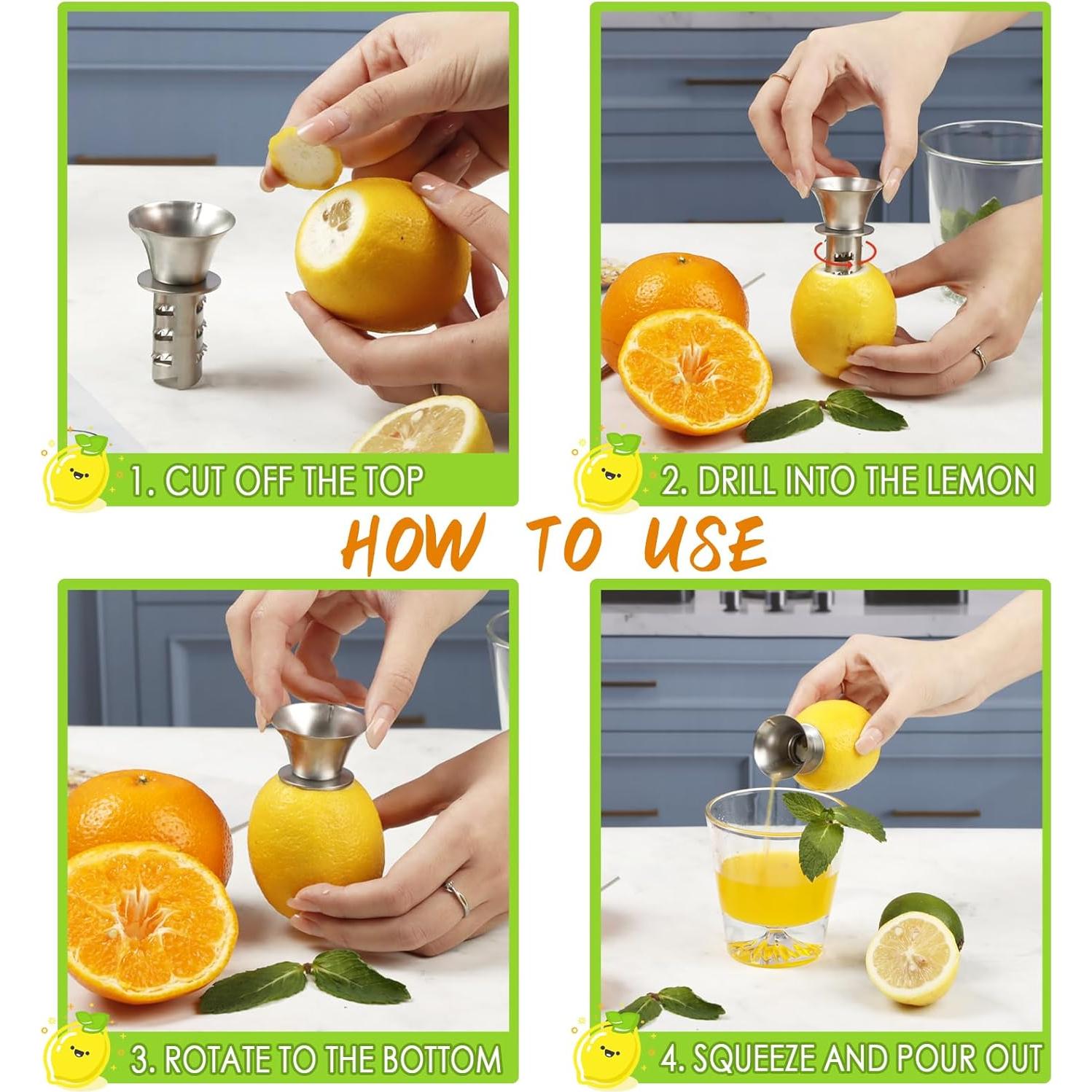 Exprimidor Manual de Limón KAYCROWN Acero Inoxidable 18/8