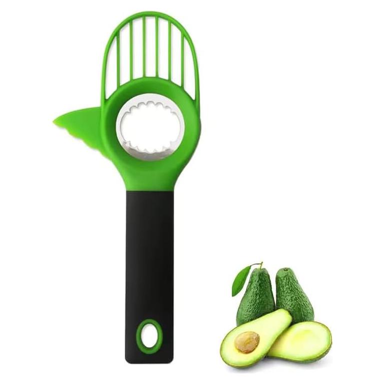 Cortador de Aguacate Genérico JS-AVO-88 Acero Inoxidable Verde/Negro