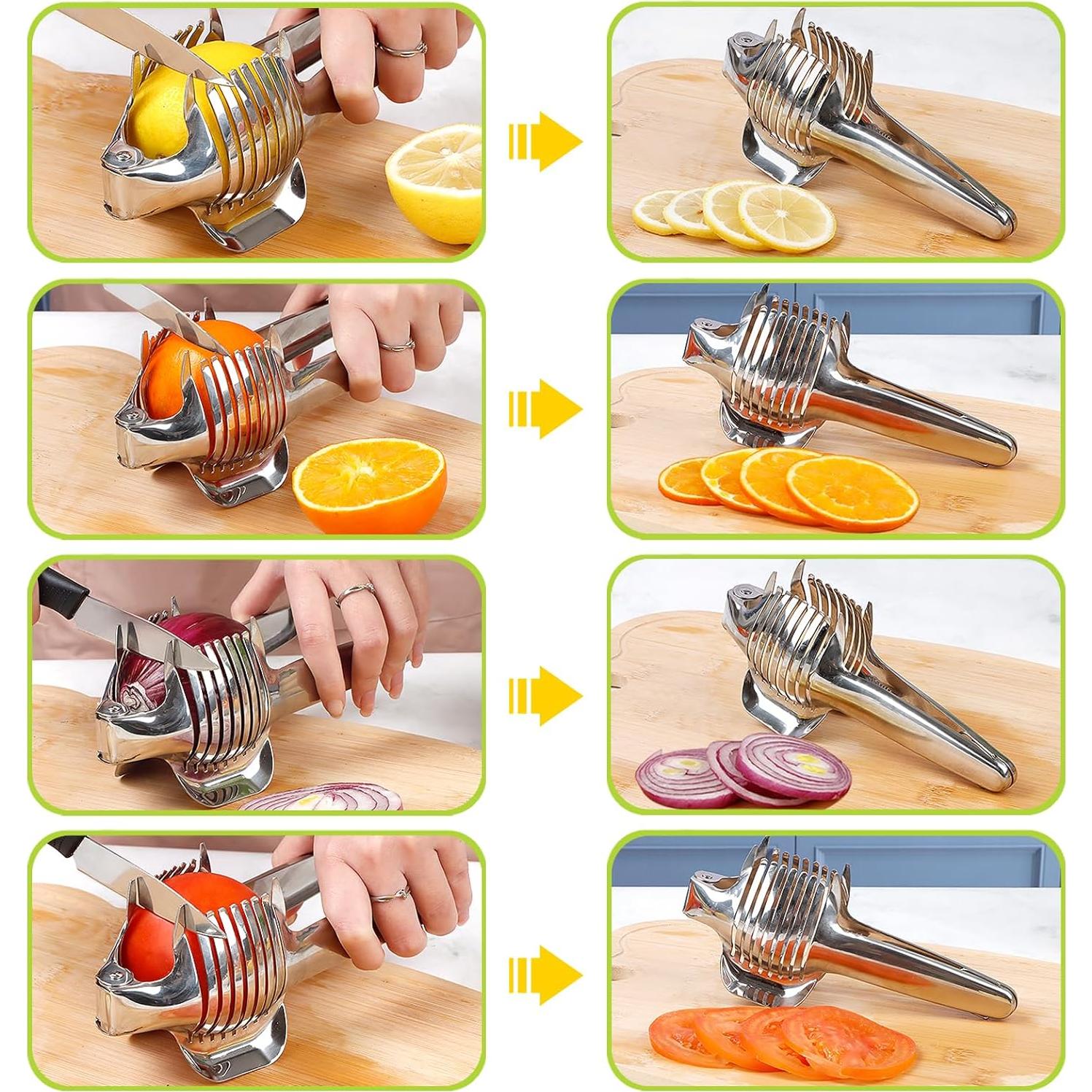 Soporte Cortador de Verduras KAYCROWN Acero Inoxidable 20cm