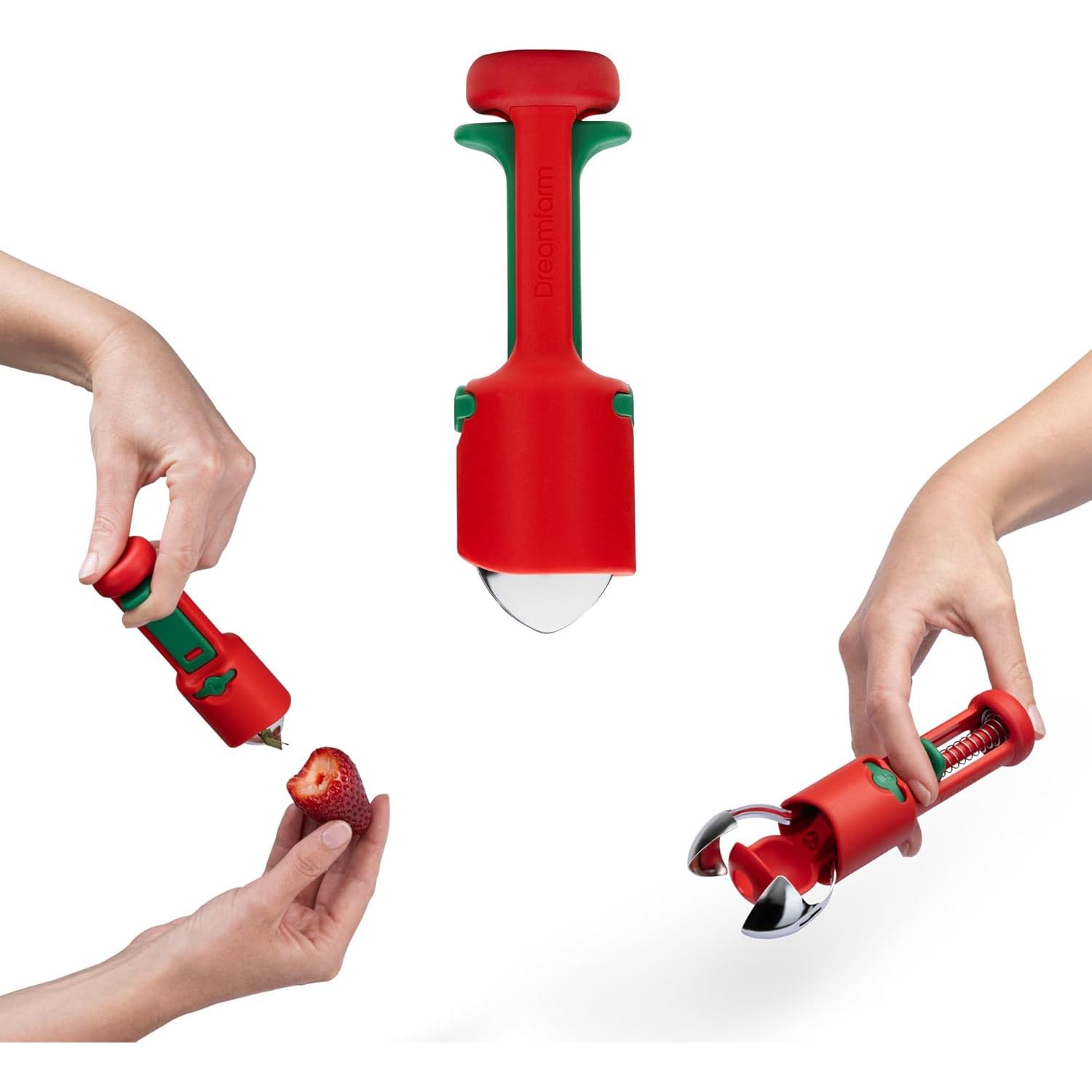 Deshuesador 3-en-1 Dreamfarm Hullapit - Fresas, Cerezas, Aceitunas