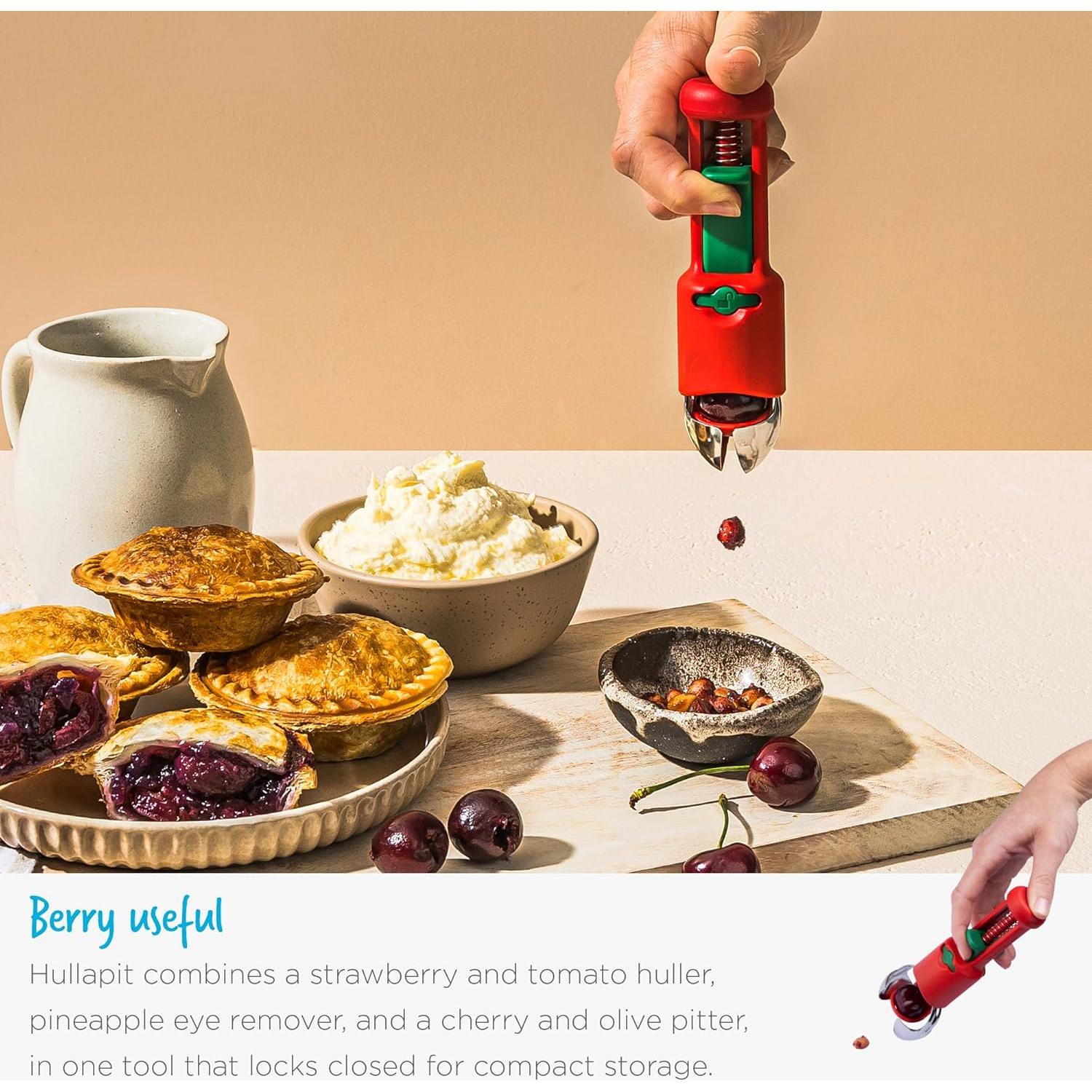 Deshuesador 3-en-1 Dreamfarm Hullapit - Fresas, Cerezas, Aceitunas