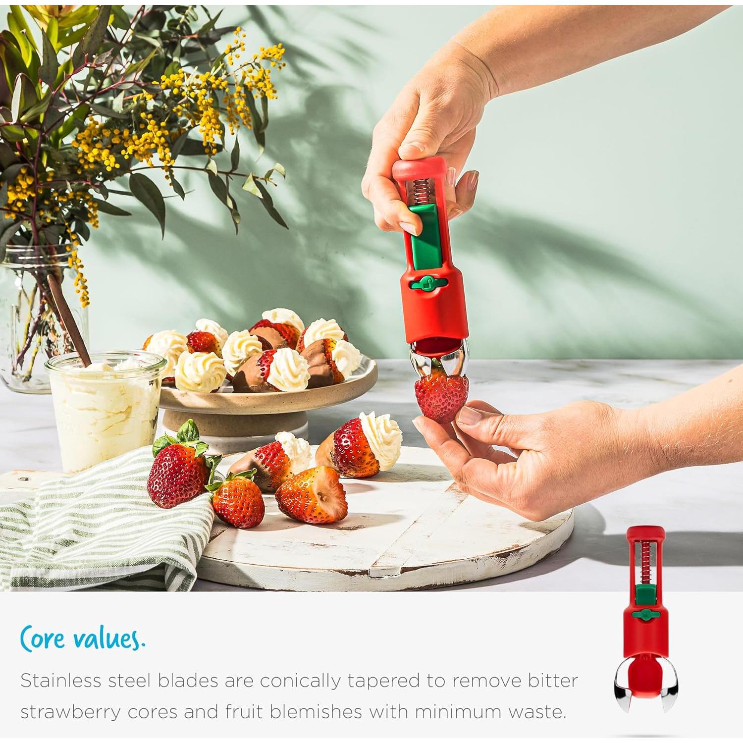 Deshuesador 3-en-1 Dreamfarm Hullapit - Fresas, Cerezas, Aceitunas