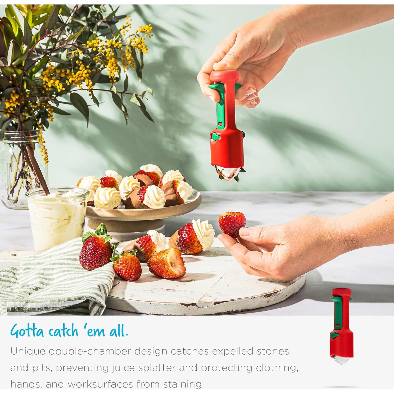 Deshuesador 3-en-1 Dreamfarm Hullapit - Fresas, Cerezas, Aceitunas