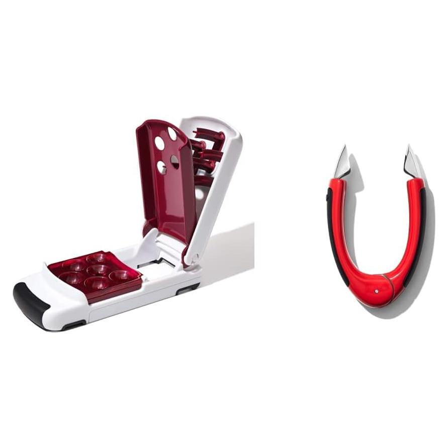 OXO Multi Deshuesador de Cereza y Descorazonador de Fresa