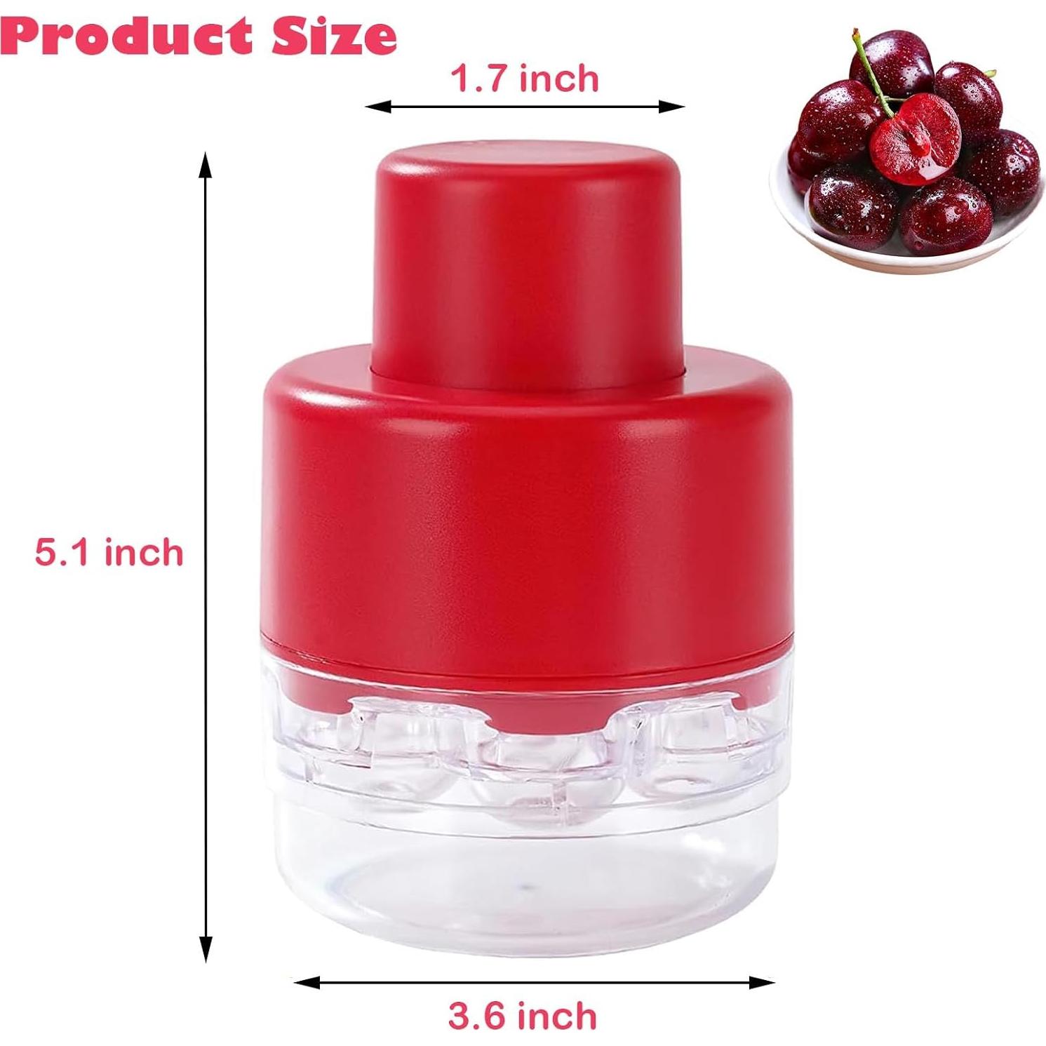 Deshuesadora de Cerezas UnisonPet Roja, 7 Huecos, Fácil Limpieza