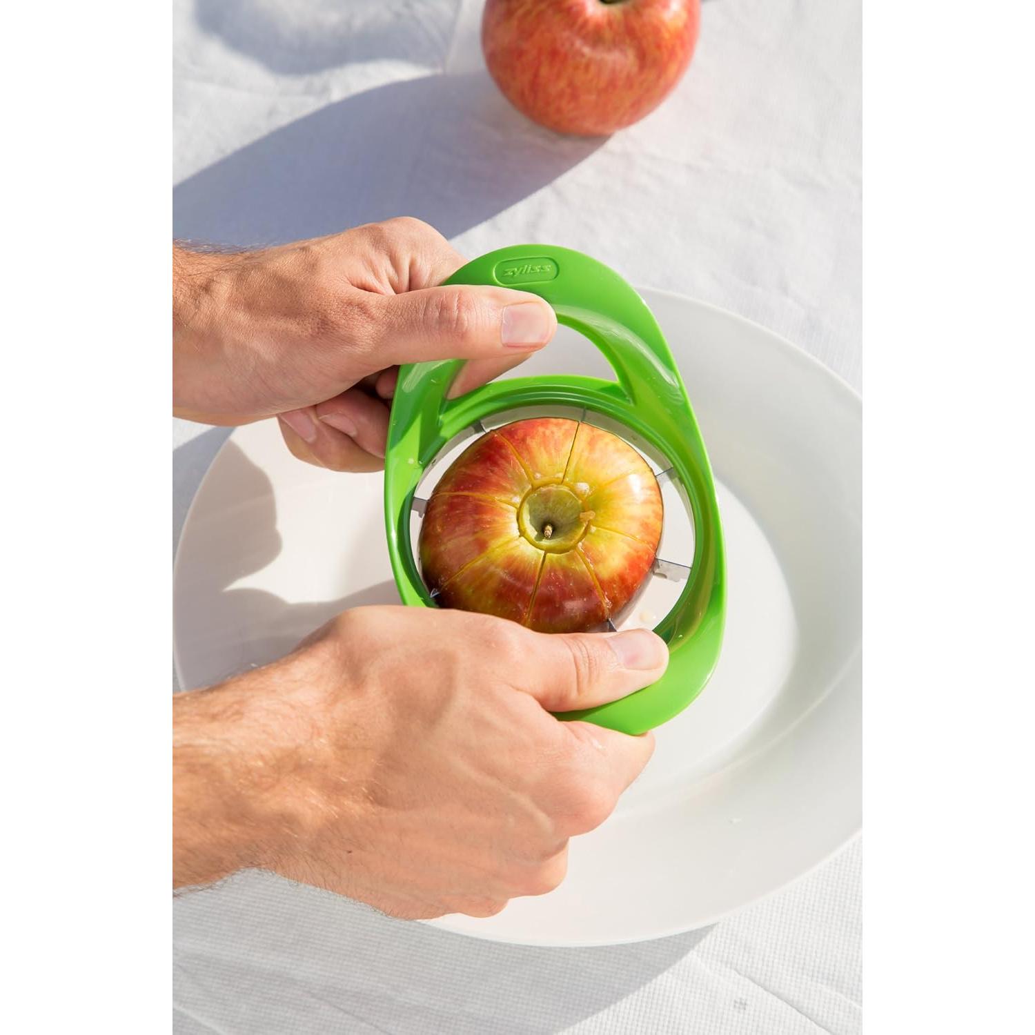 Divisor de Manzanas Zyliss - Cortador Manual de Acero Inoxidable Verde