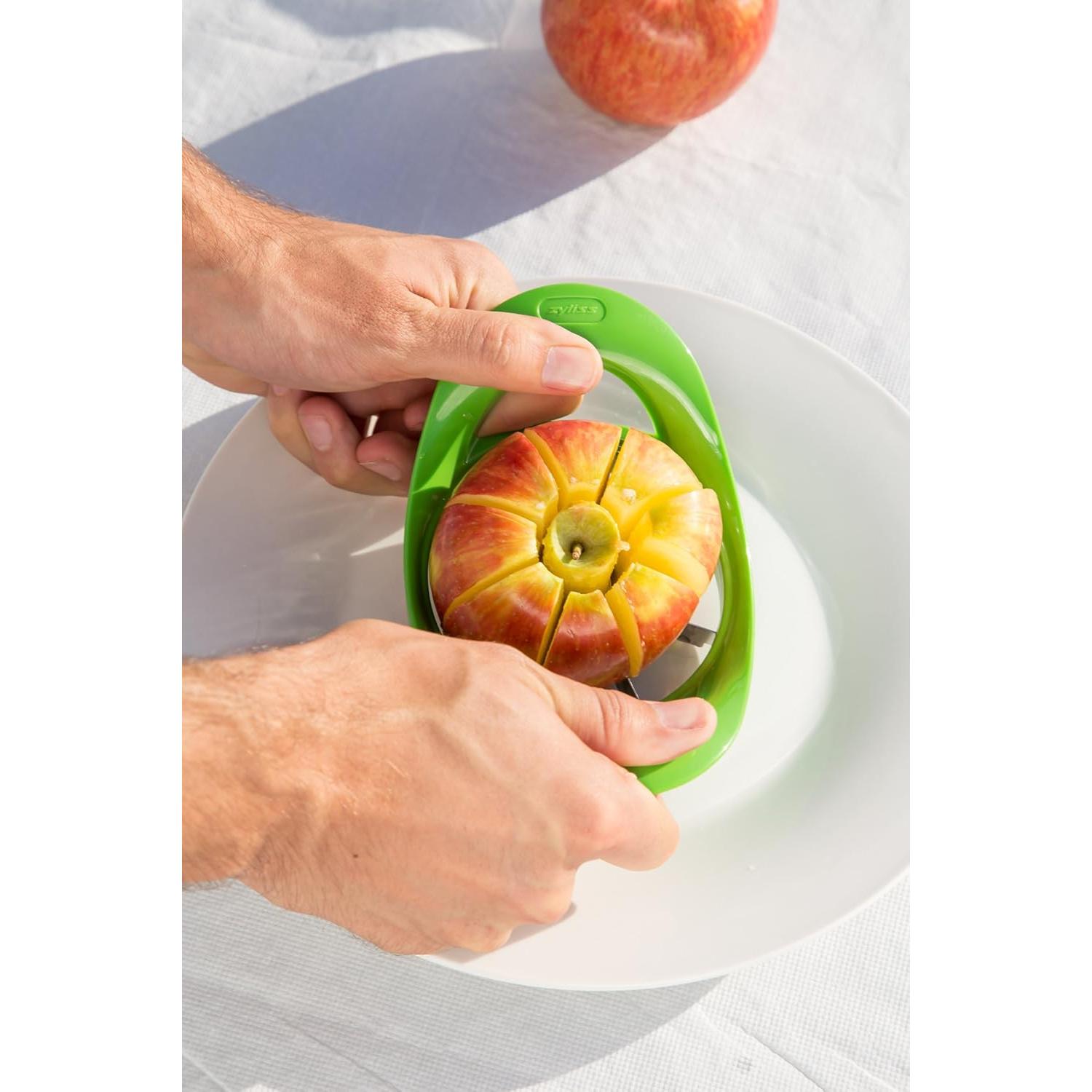 Divisor de Manzanas Zyliss - Cortador Manual de Acero Inoxidable Verde