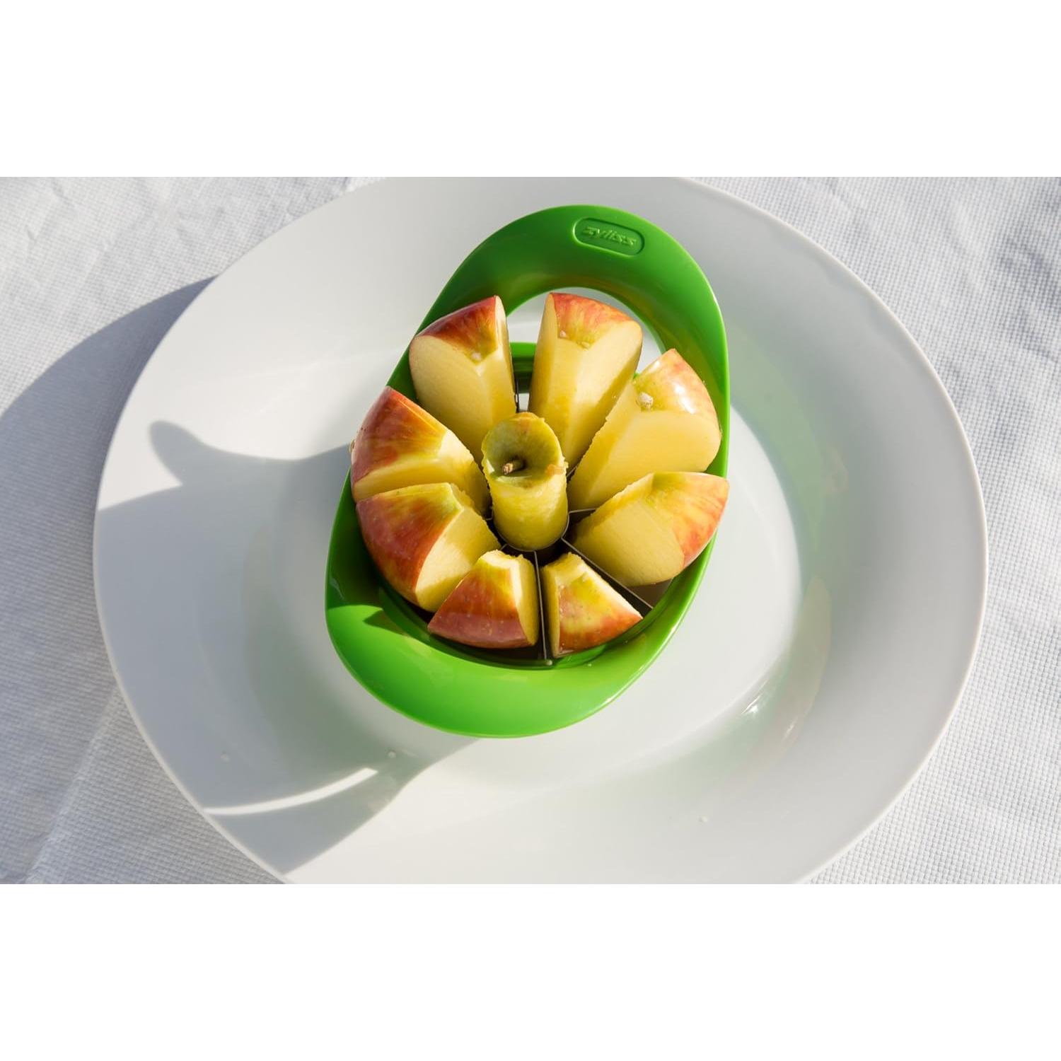 Divisor de Manzanas Zyliss - Cortador Manual de Acero Inoxidable Verde