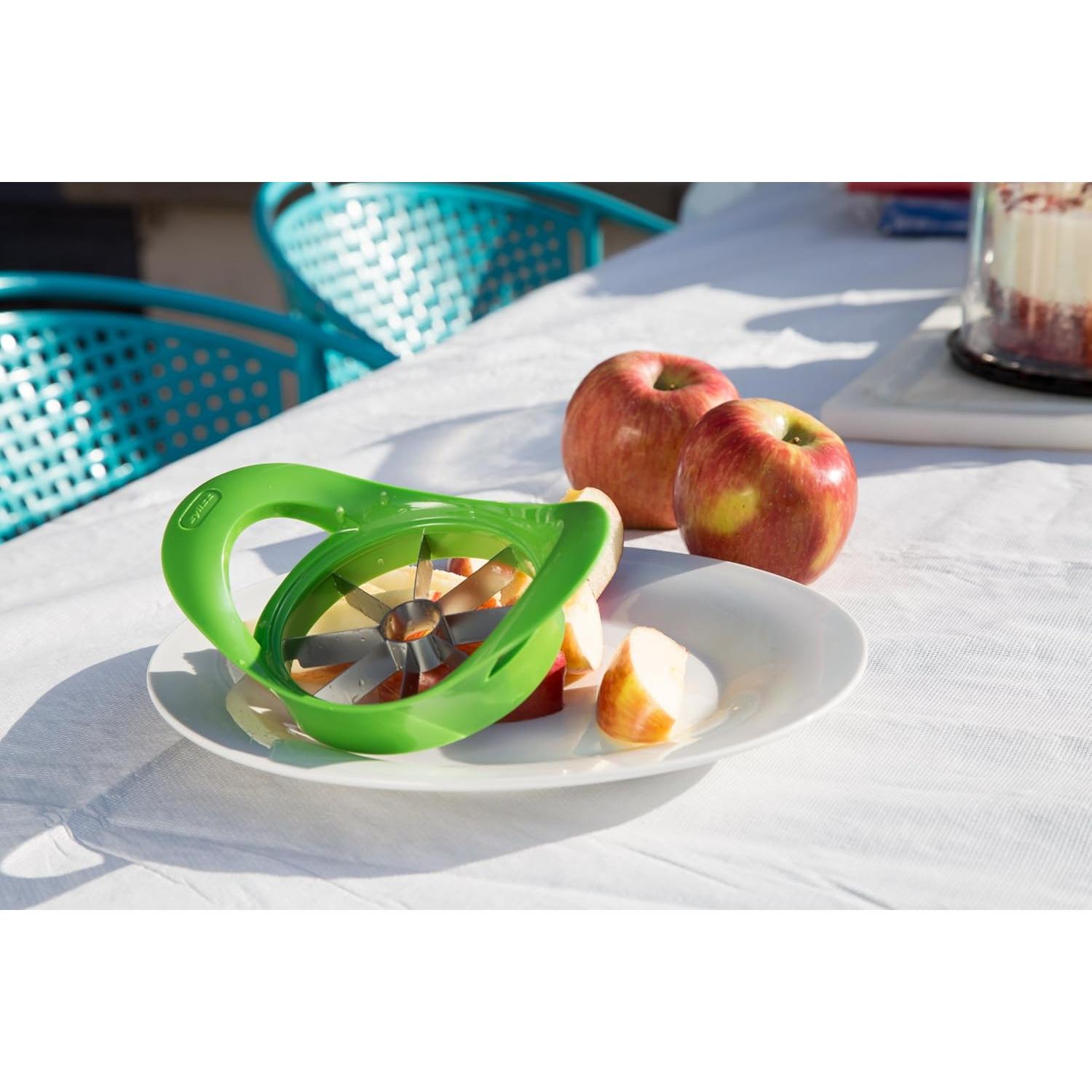 Divisor de Manzanas Zyliss - Cortador Manual de Acero Inoxidable Verde