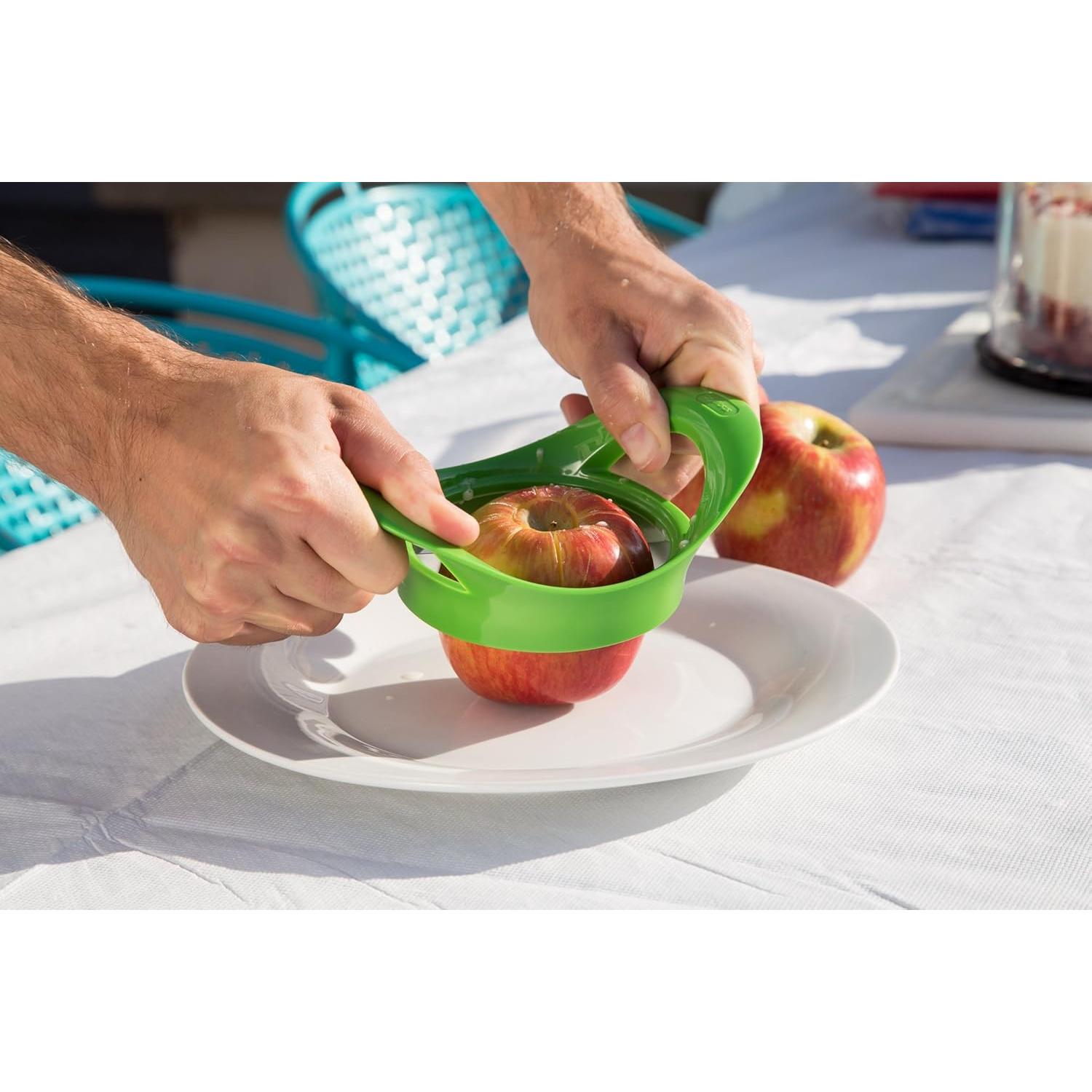 Divisor de Manzanas Zyliss - Cortador Manual de Acero Inoxidable Verde