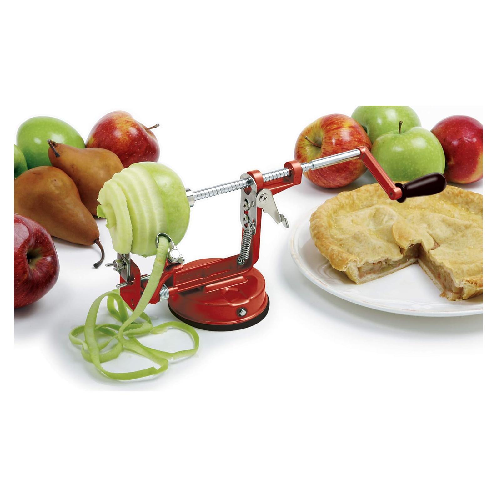 Pelador Cortador Descorazonador Norpro Maestro de Manzana Rojo