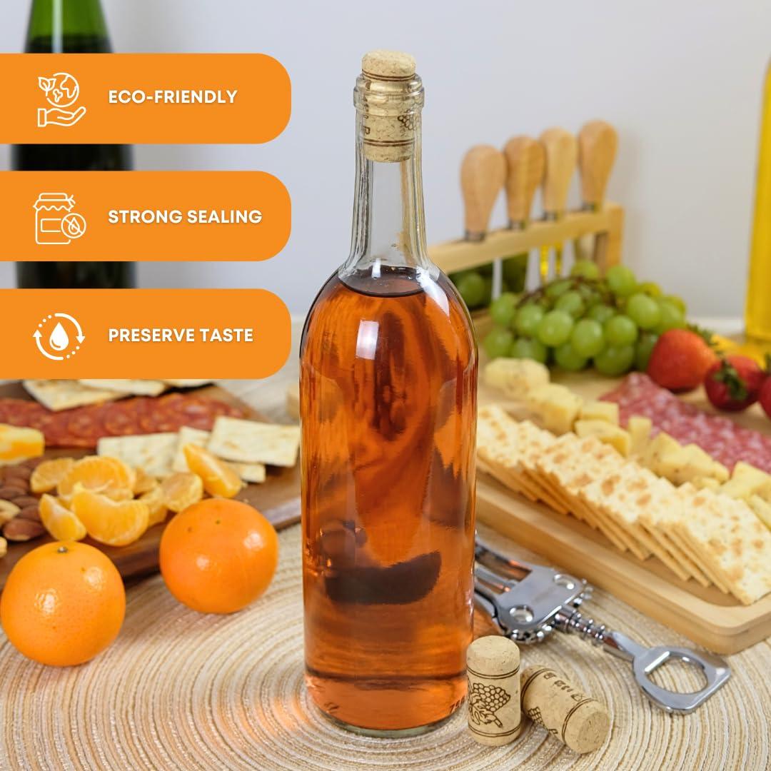 Bolsa de 100 Tapones de Corcho #8 FastRack para Vino Beige