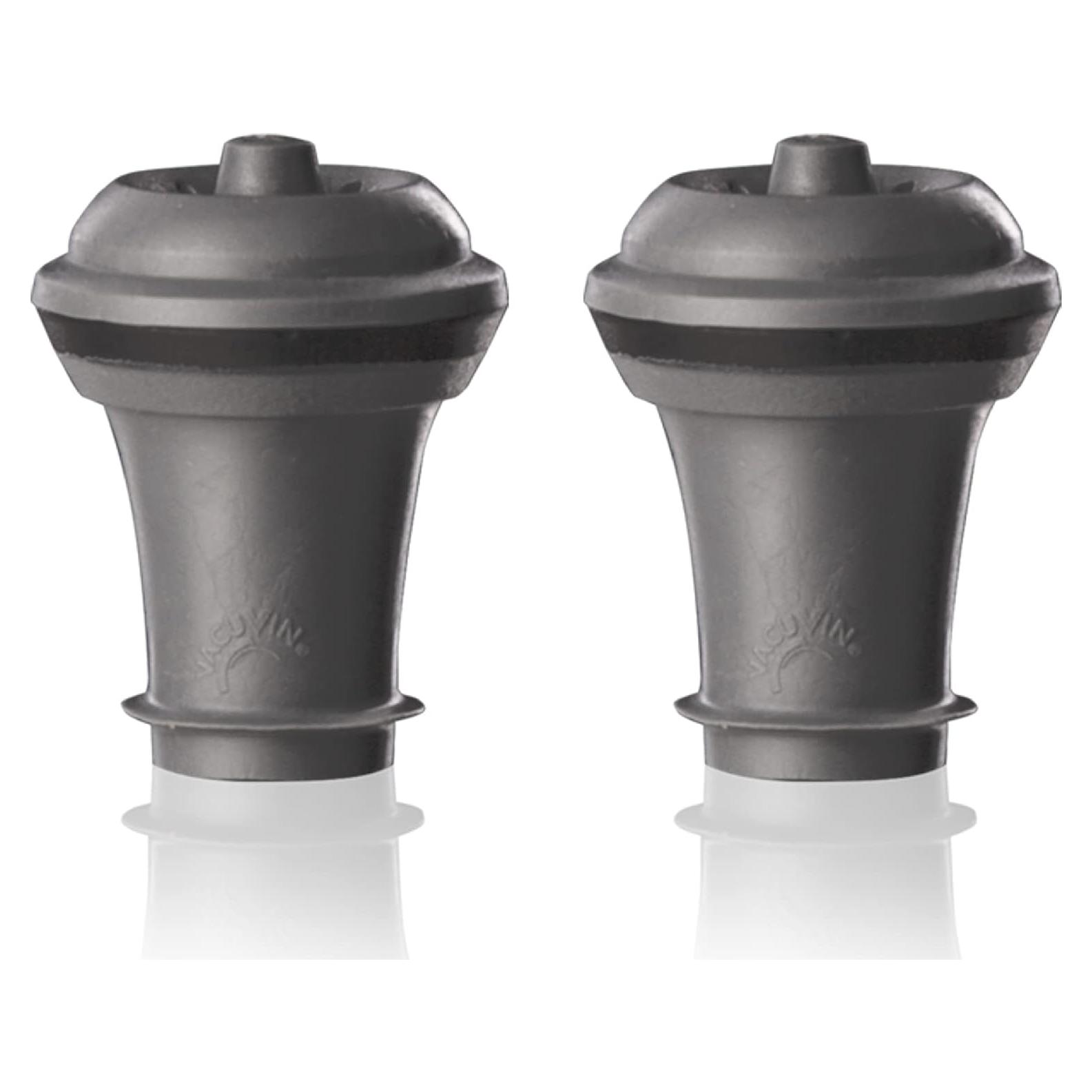 Tapones de Vino Vacu Vin - Set de 2 - Gris - Sello Hermético