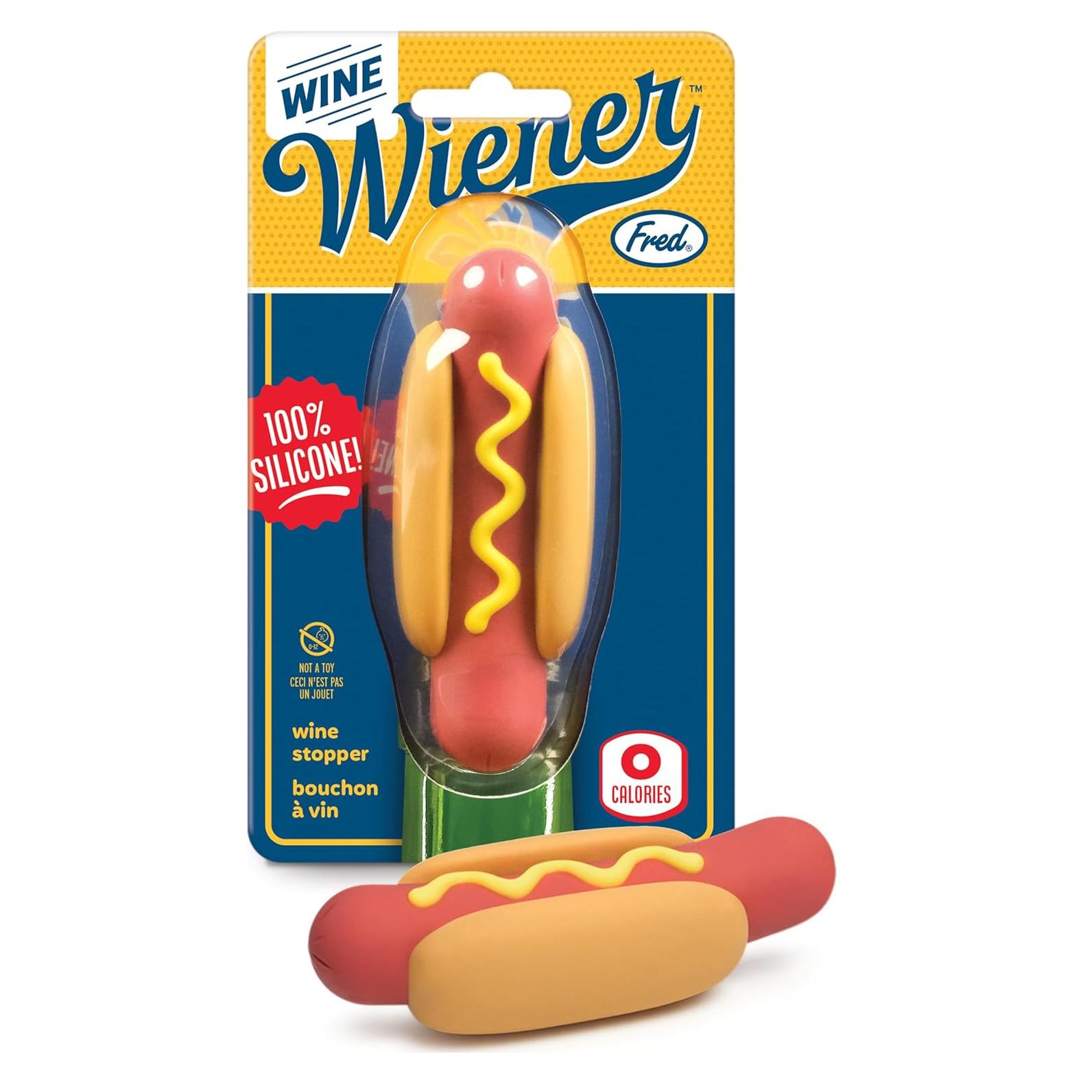 Tapón de Botella de Vino Genuine Fred Hot Dog 8.9 cm Silicona