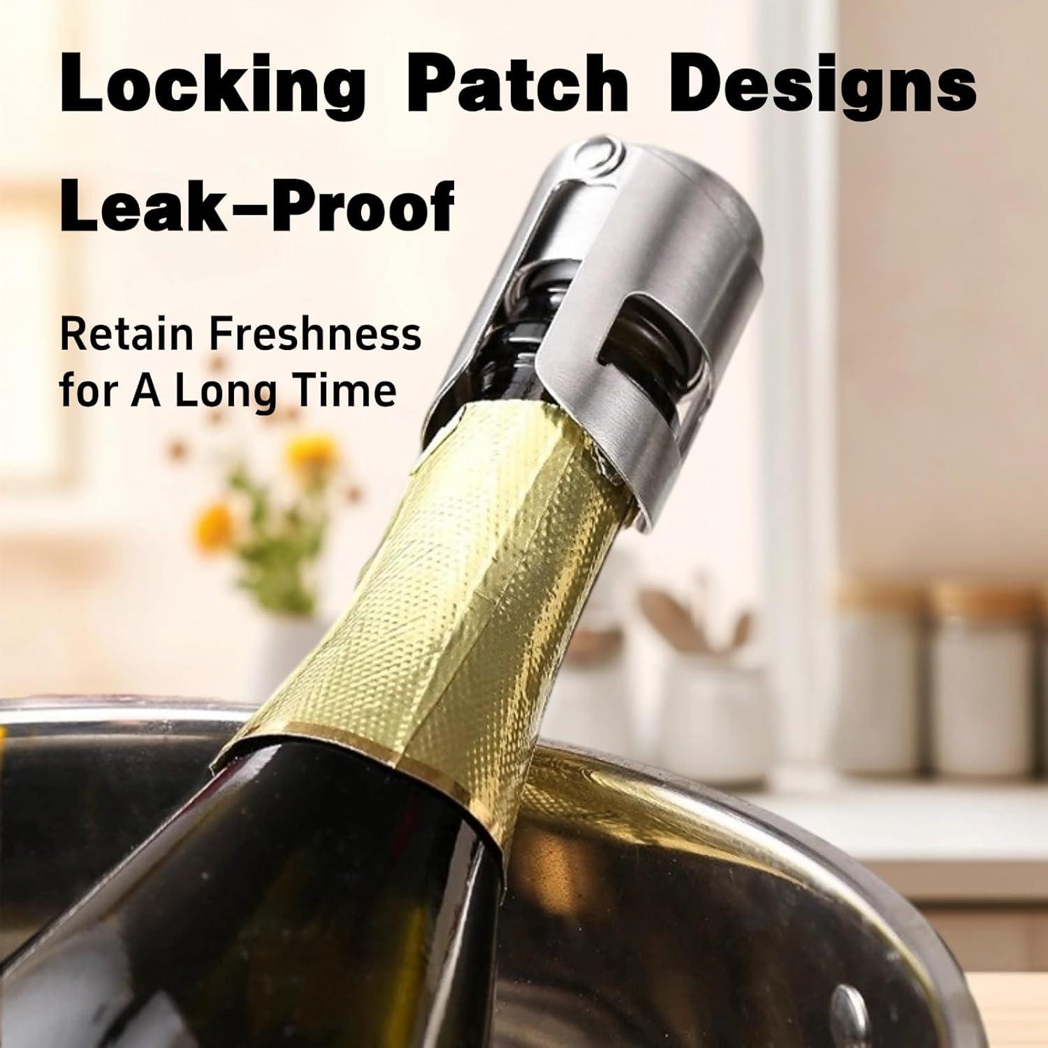 Tapones de Champagne BovcTrraann Acero Inoxidable 2Pack