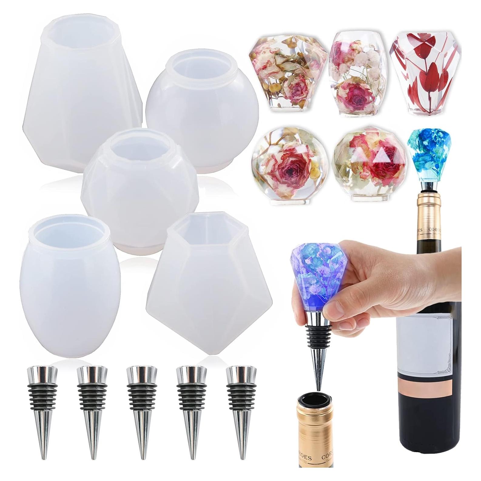 Juego de Moldes de Silicona para Tapones de Vino Wehous