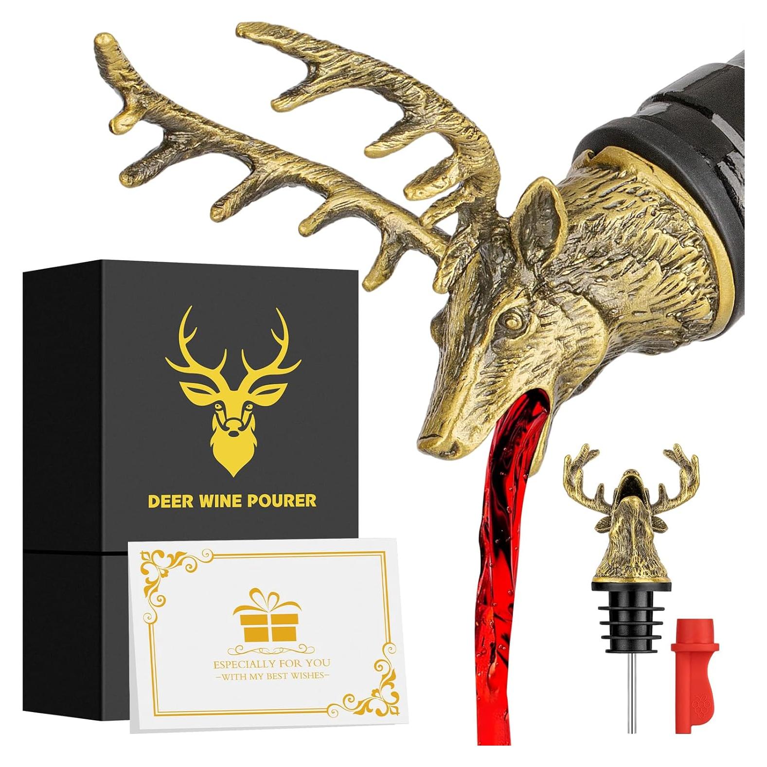 Válvula y Tapón de Botella de Vino LKKCHER Ciervo Bronce