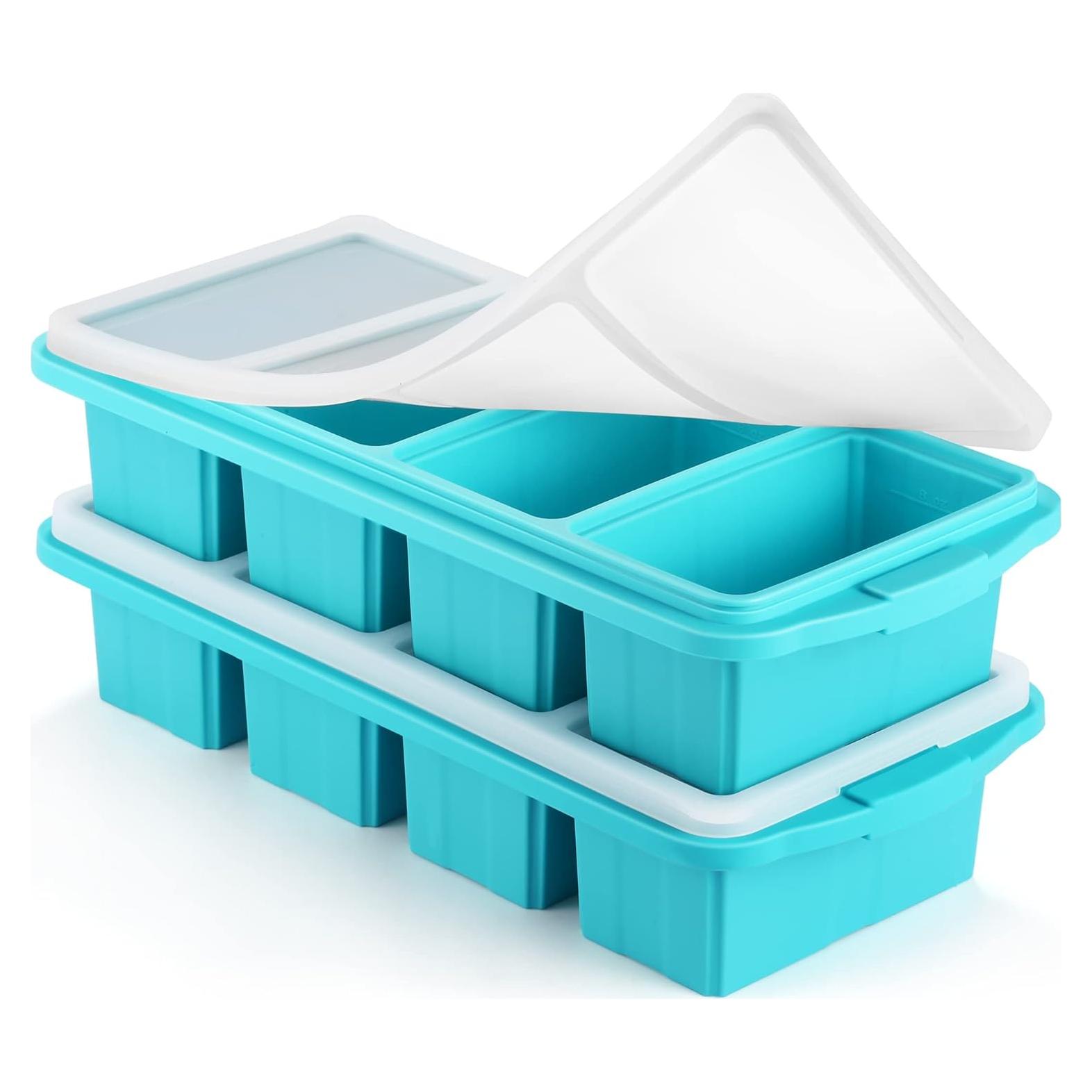 Bandeja de Congelador de Silicona Ztomine 2Pack Aqua 1 Taza