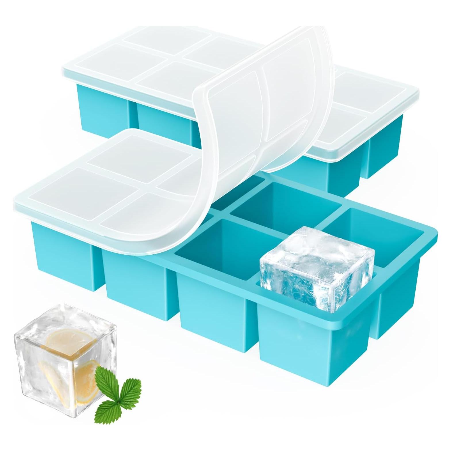 Bandejas de Hielo Grandes FDDAI de Silicona Cuadradas 5.08 cm