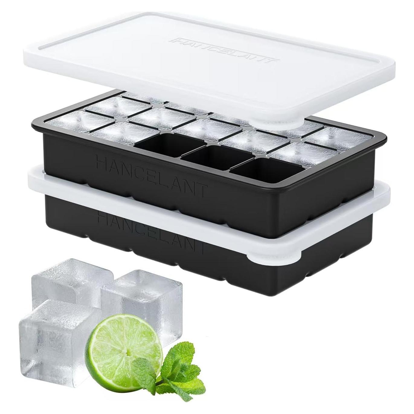 Bandejas de Hielo de Silicona HANCELANT 2 Piezas 19x12cm