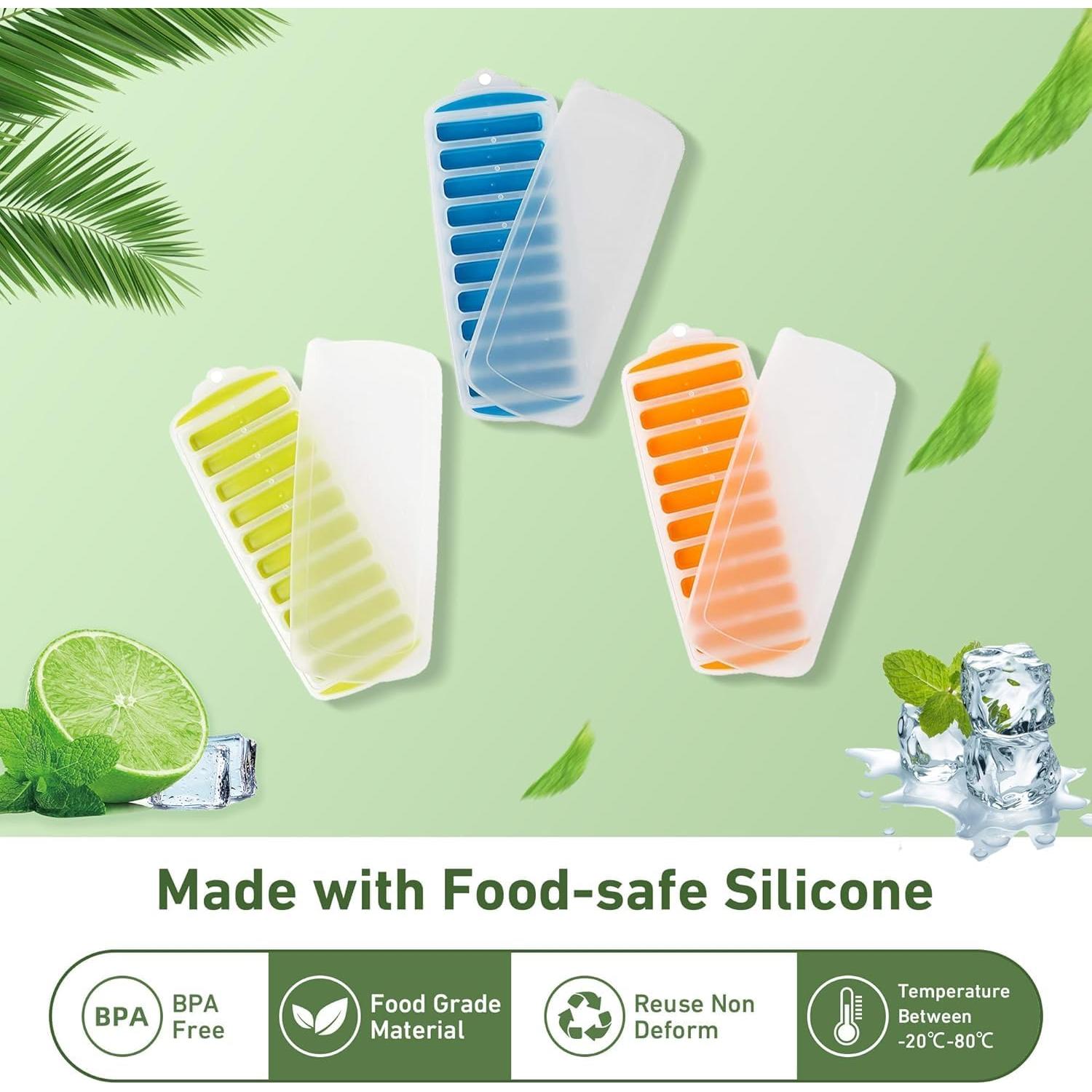 Bandeja de Hielo de Silicona Lily's Home - 3 Piezas 30 Cubos