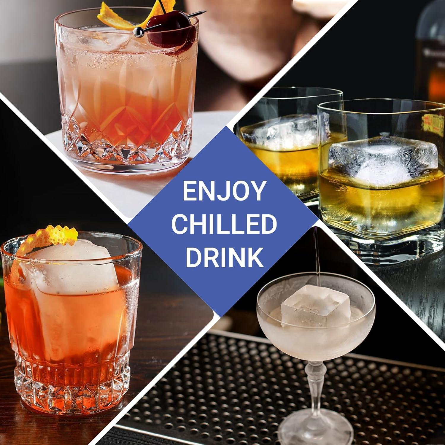 Bandeja de Hielo Grande GGOW de Silicona Cuadrada 23.4x12.4cm