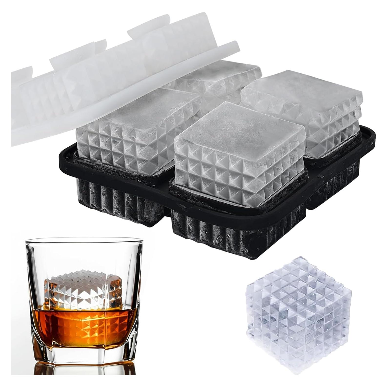 Molde de Cubos de Hielo Aibirui 5.08 cm con Tapa - Silicona