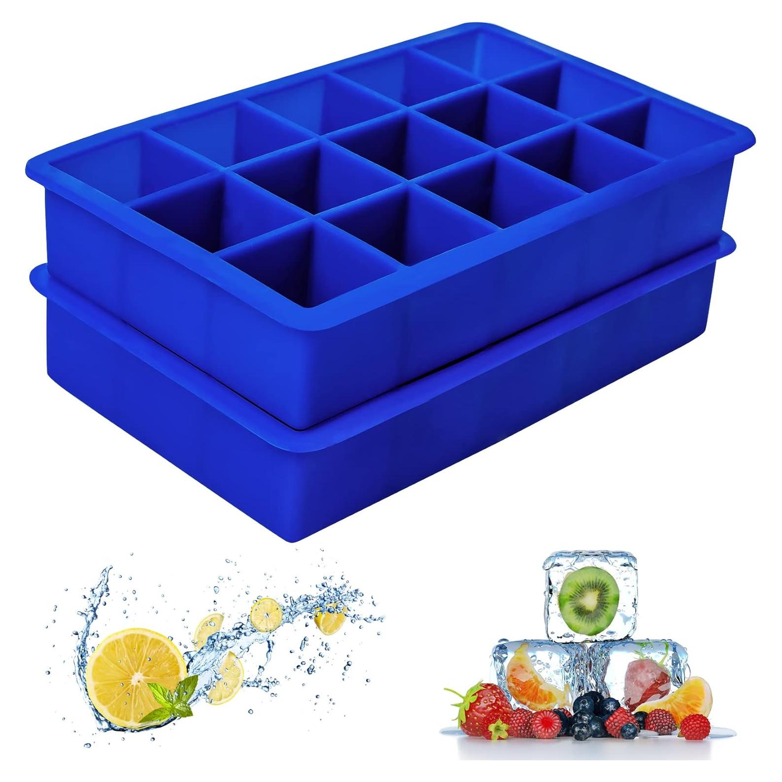 Bandejas de Hielo de Silicona Ozera - 2 Piezas, 15 Cavidades
