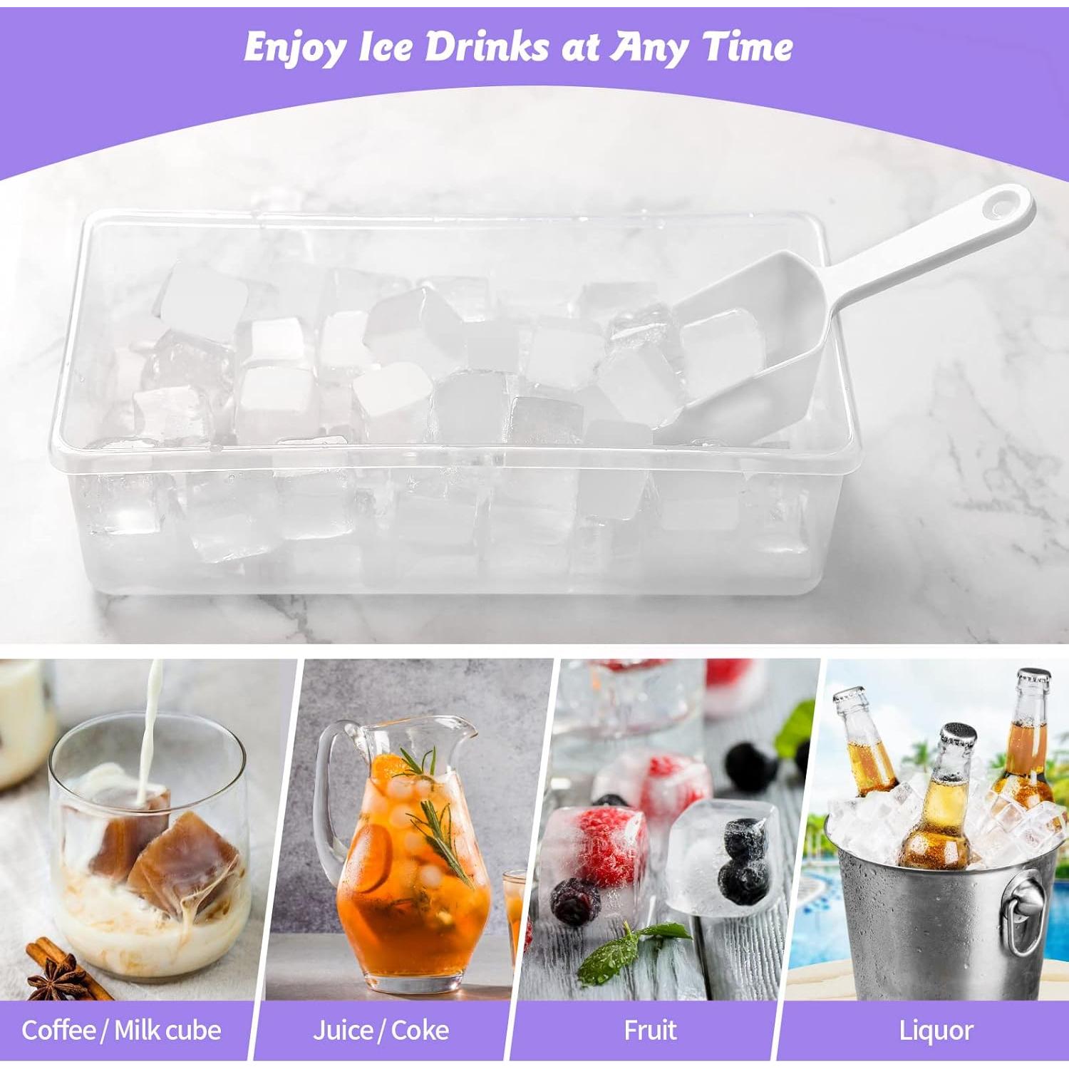 Bandeja de Hielo de Silicona CZWL&HG 36 Cubos con Tapa