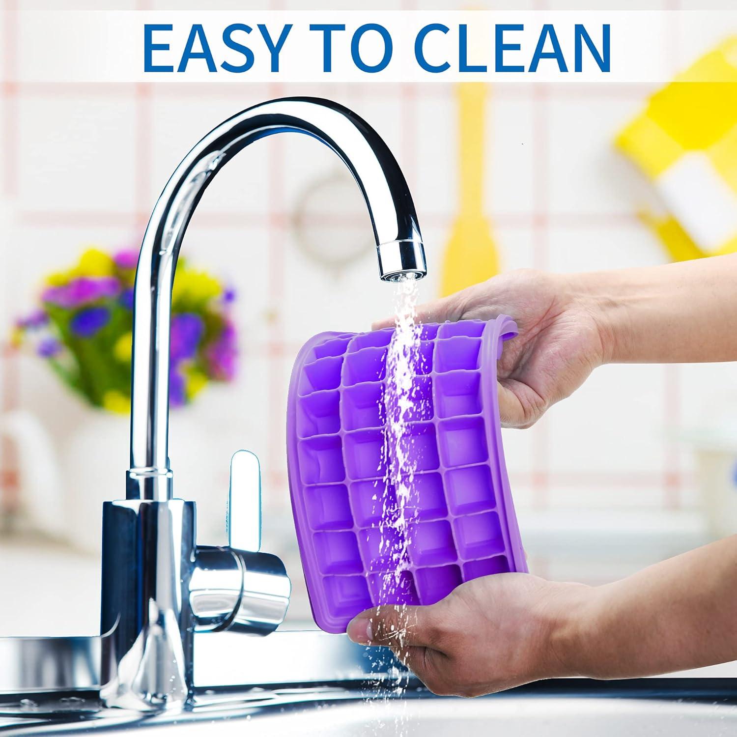 Bandeja de Hielo de Silicona CZWL&HG 36 Cubos con Tapa