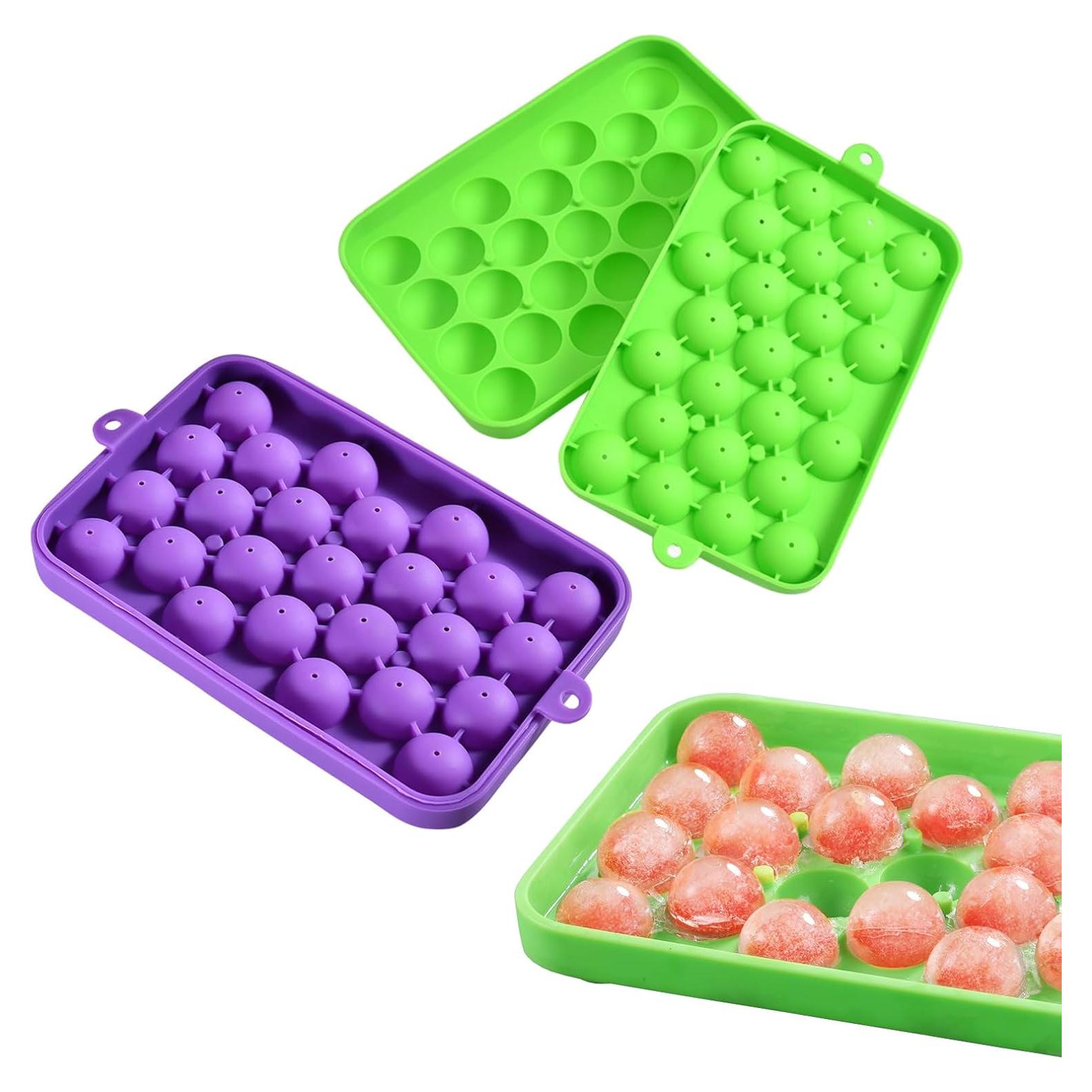 Bandejas de Hielo Redondas Lesunsul - 2 Piezas Silicona BPA Free