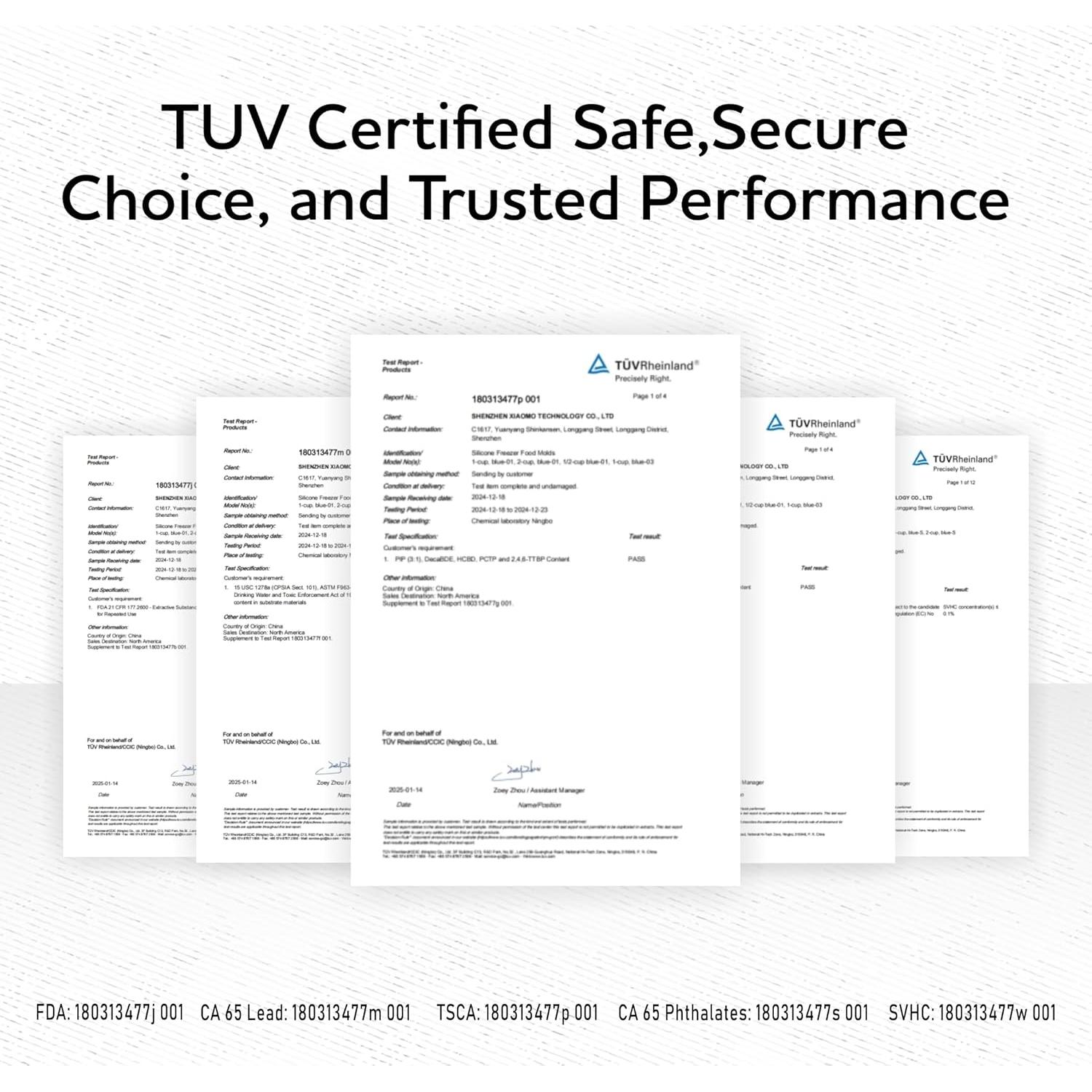 Bandeja de silicona Xomoo 6 rejillas 1/2 taza con tapa