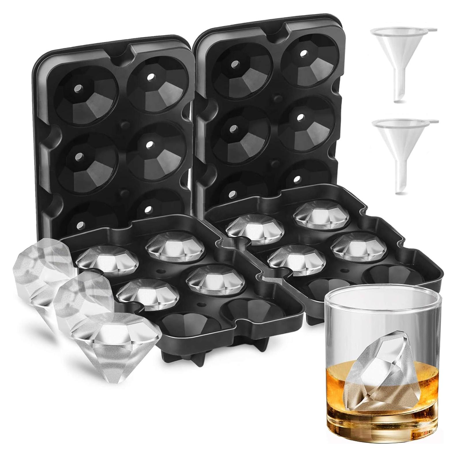 Moldes de Hielo Foosi en Forma de Diamante - 2 Piezas 8 cm