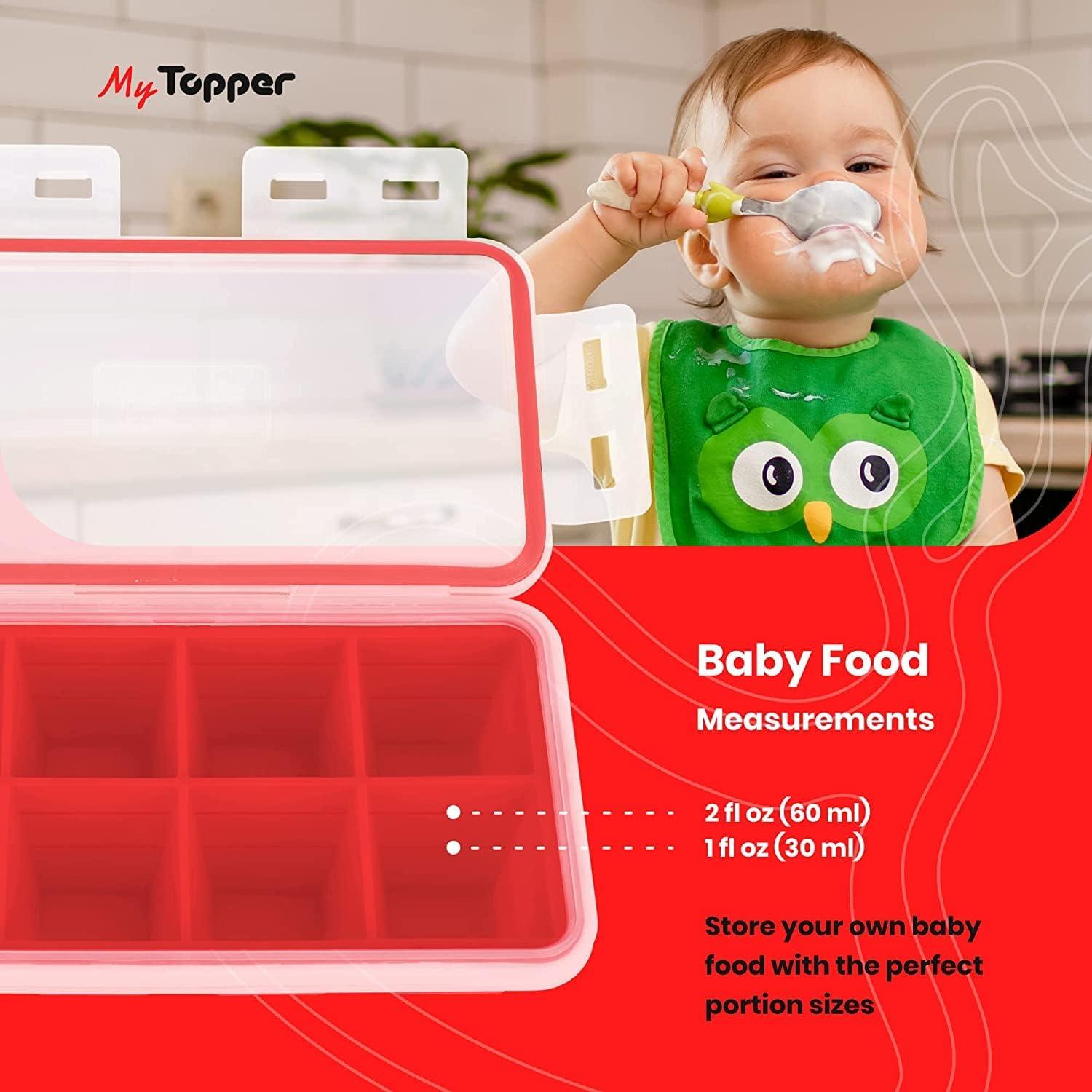 Bandeja de Hielo XL myTopper con 2 Tapas, 14 Cubos, Silicona