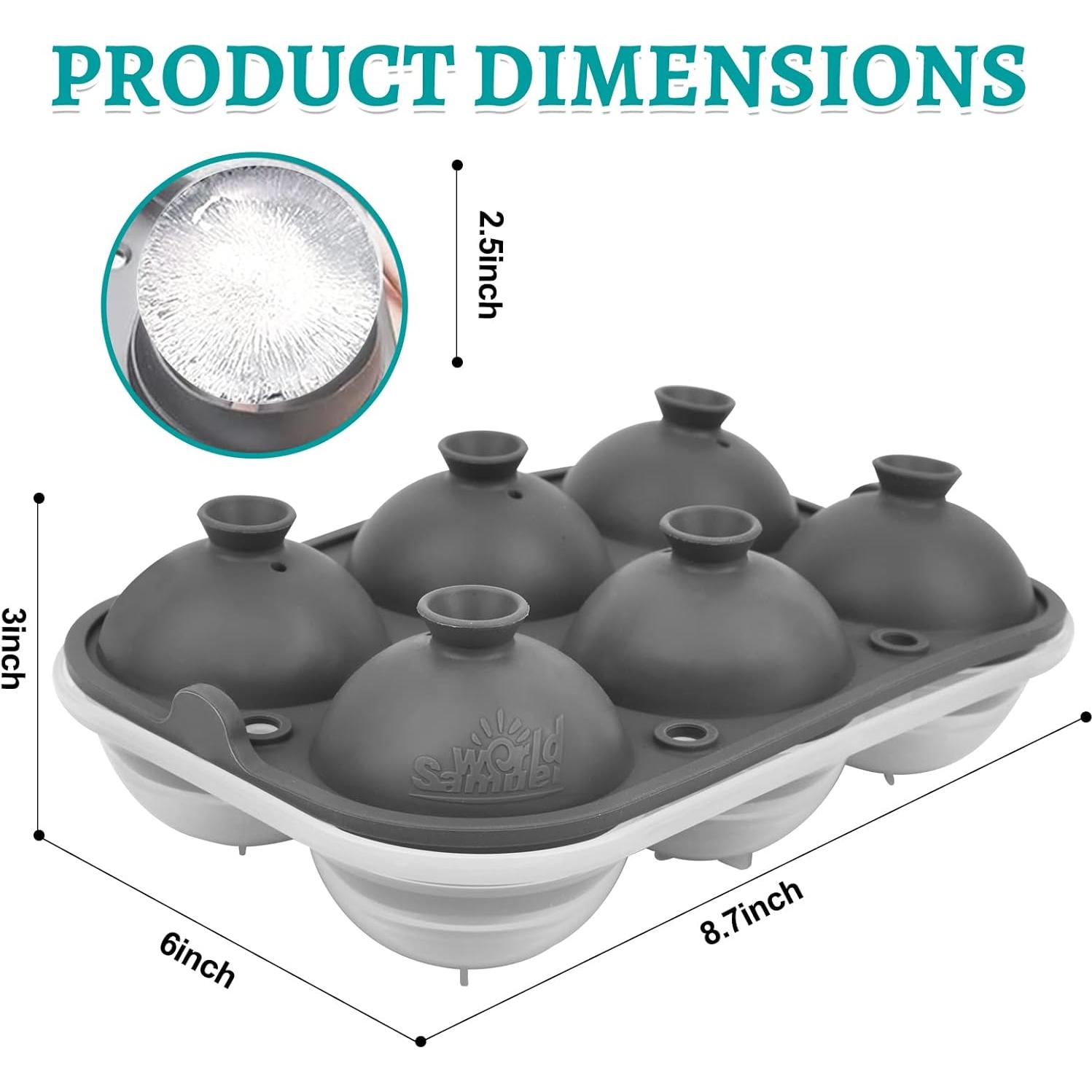 Molde de Hielo en Esferas Samuelworld 6 Grandes de Silicona