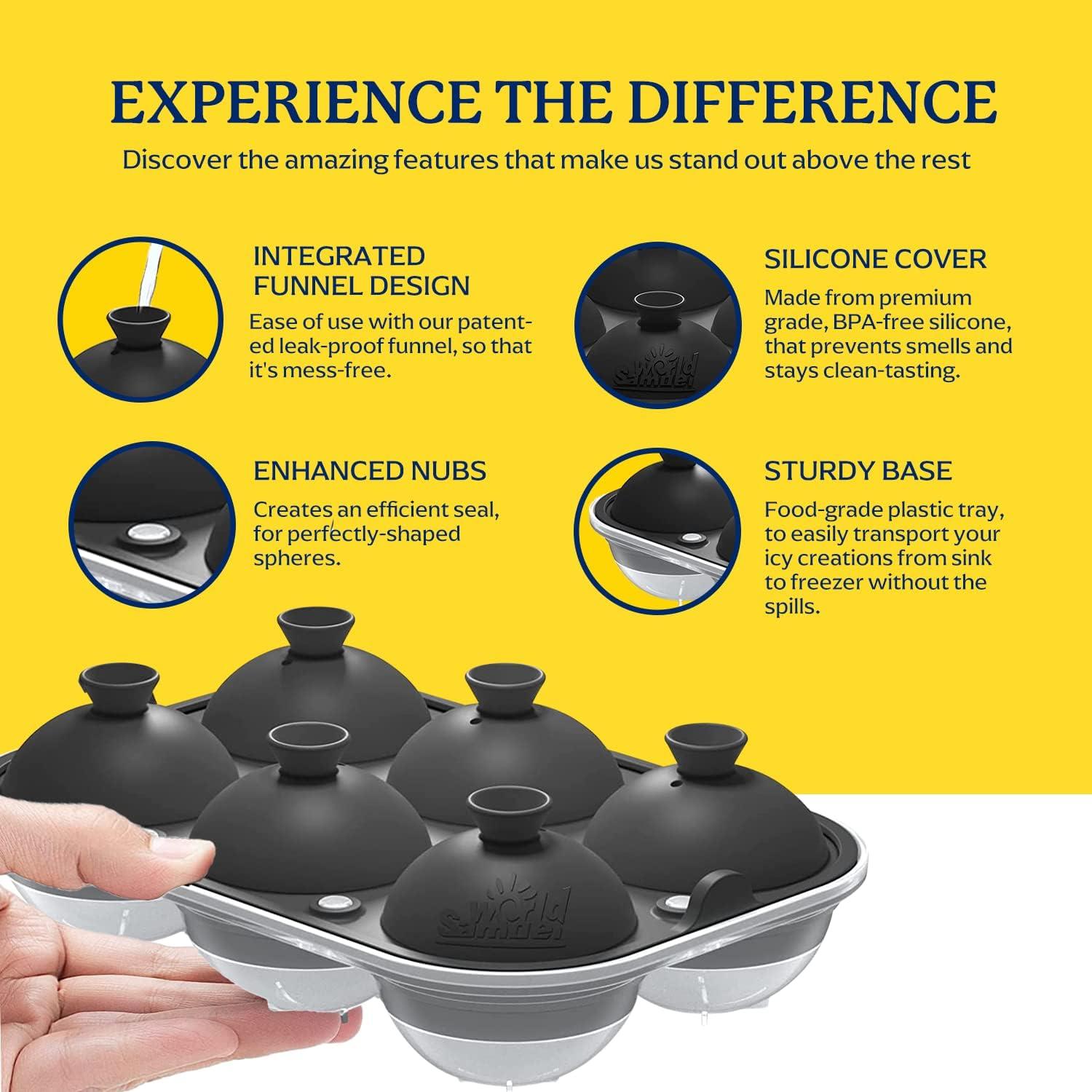 Molde de Hielo en Esferas Samuelworld 6 Grandes de Silicona