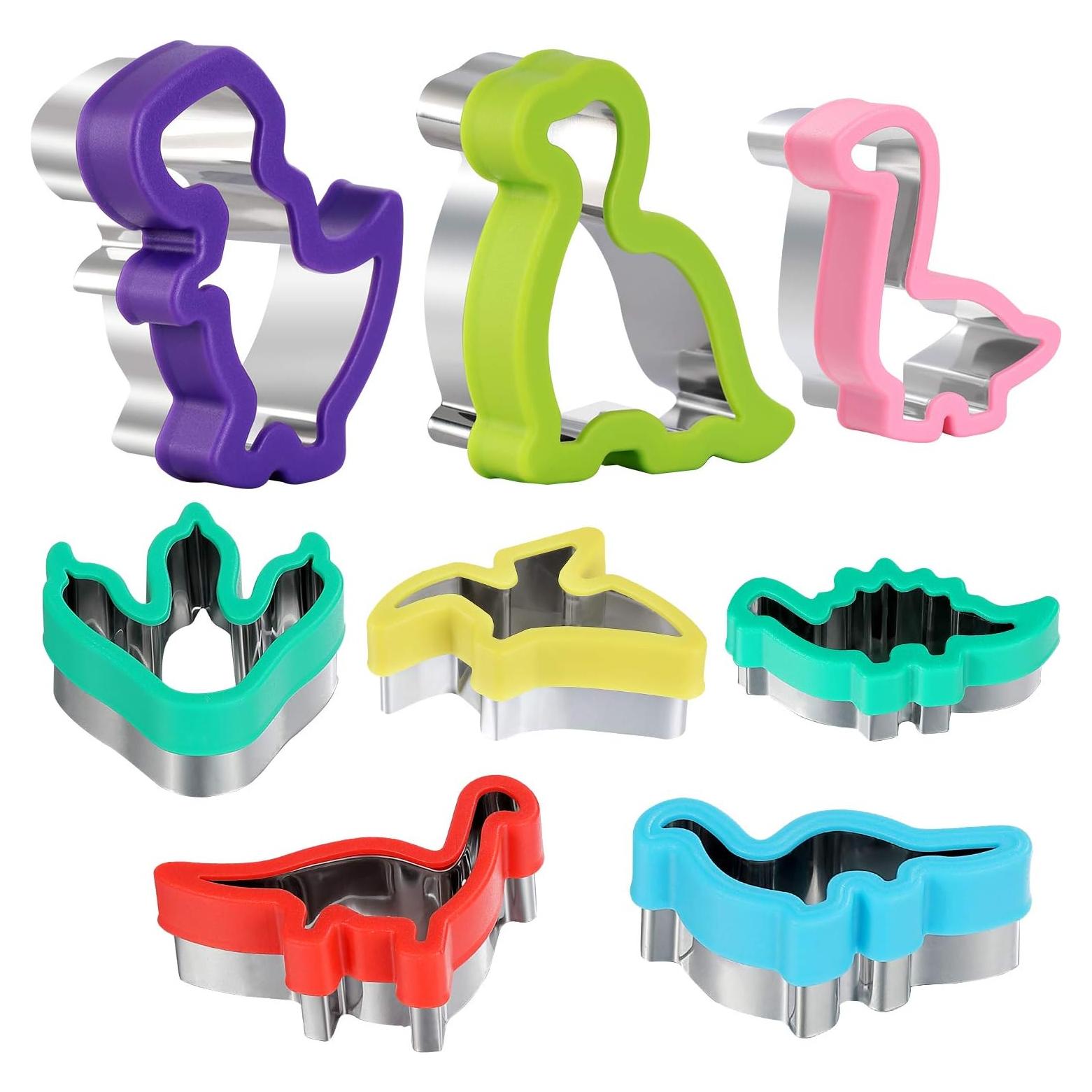 Juego de Cortadores de Galletas Dinosaurio Elfkitwang - 8 Piezas