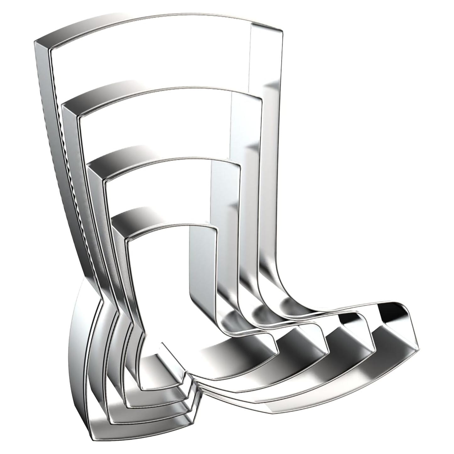 Juego de Cortadores de Galletas QAAQS Bota de Vaquero 4 Piezas