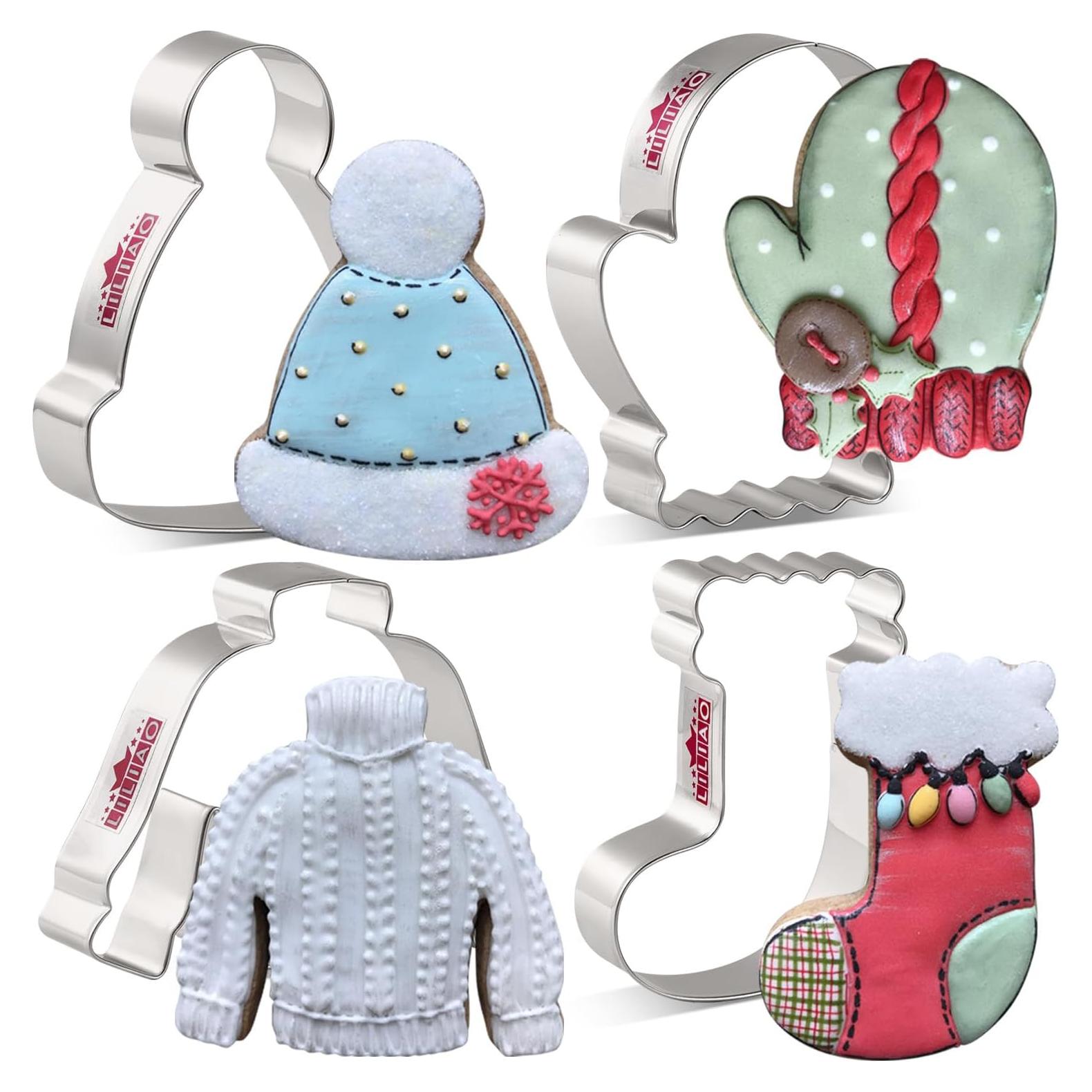 Cortadores de Galletas de Navidad LILIAO - 4 Piezas Acero Inoxidable