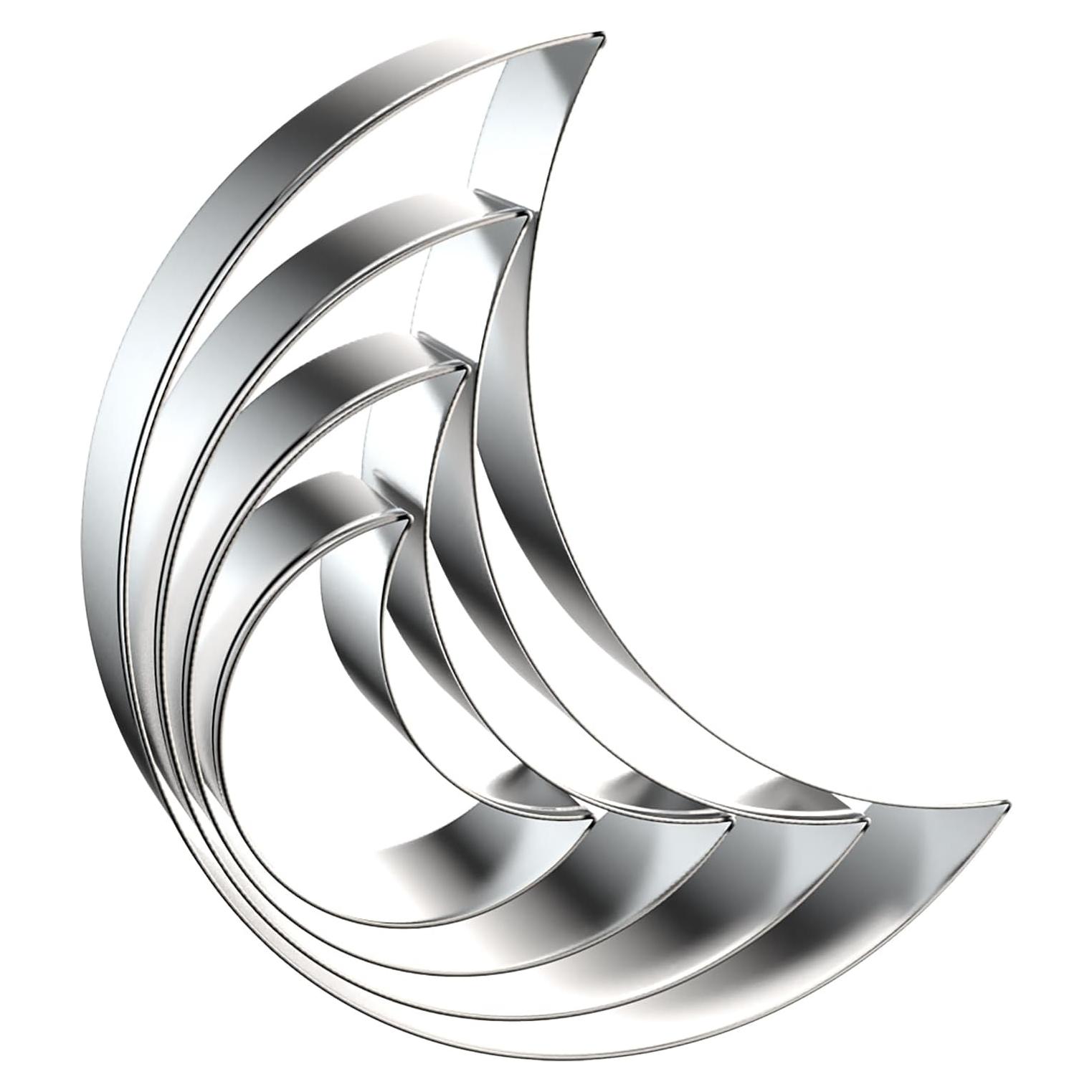 Juego de Cortadores de Galletas Luna Creciente QAAQS - 4 Piezas