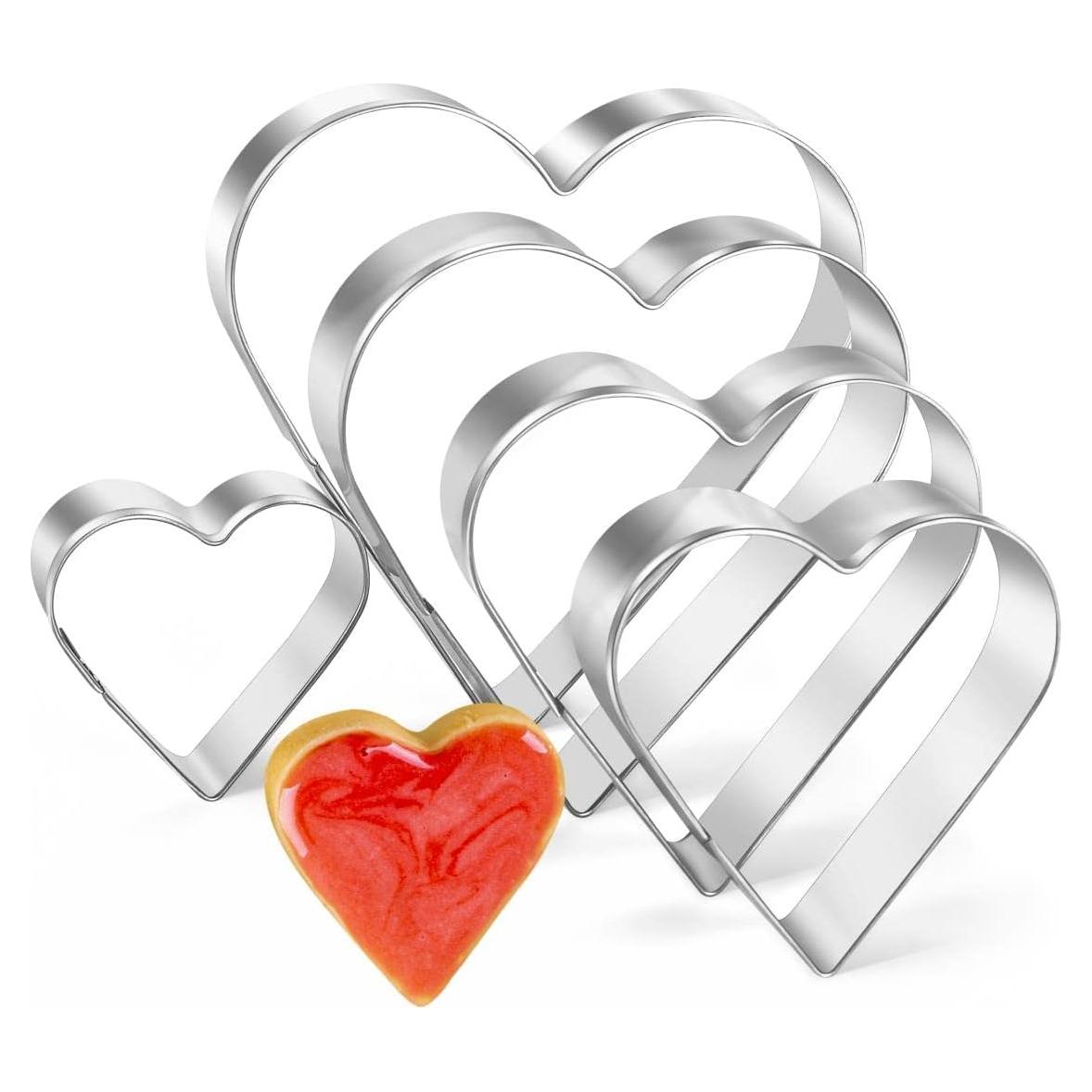 Juego de Cortadores de Galletas Corazón Gtmkina 5 Piezas Acero Inoxidable