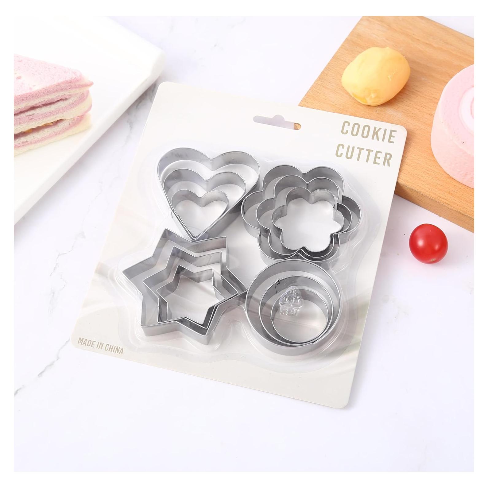 Juego de Cortadores de Galletas de Acero Inoxidable 12 Pzas