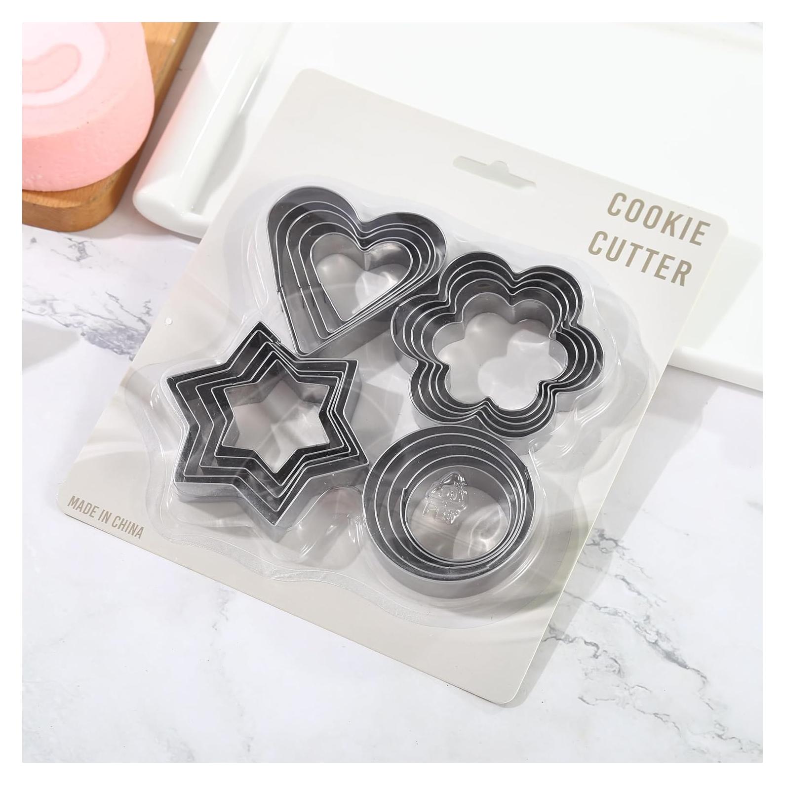 Juego de Cortadores de Galletas de Acero Inoxidable 20 Piezas