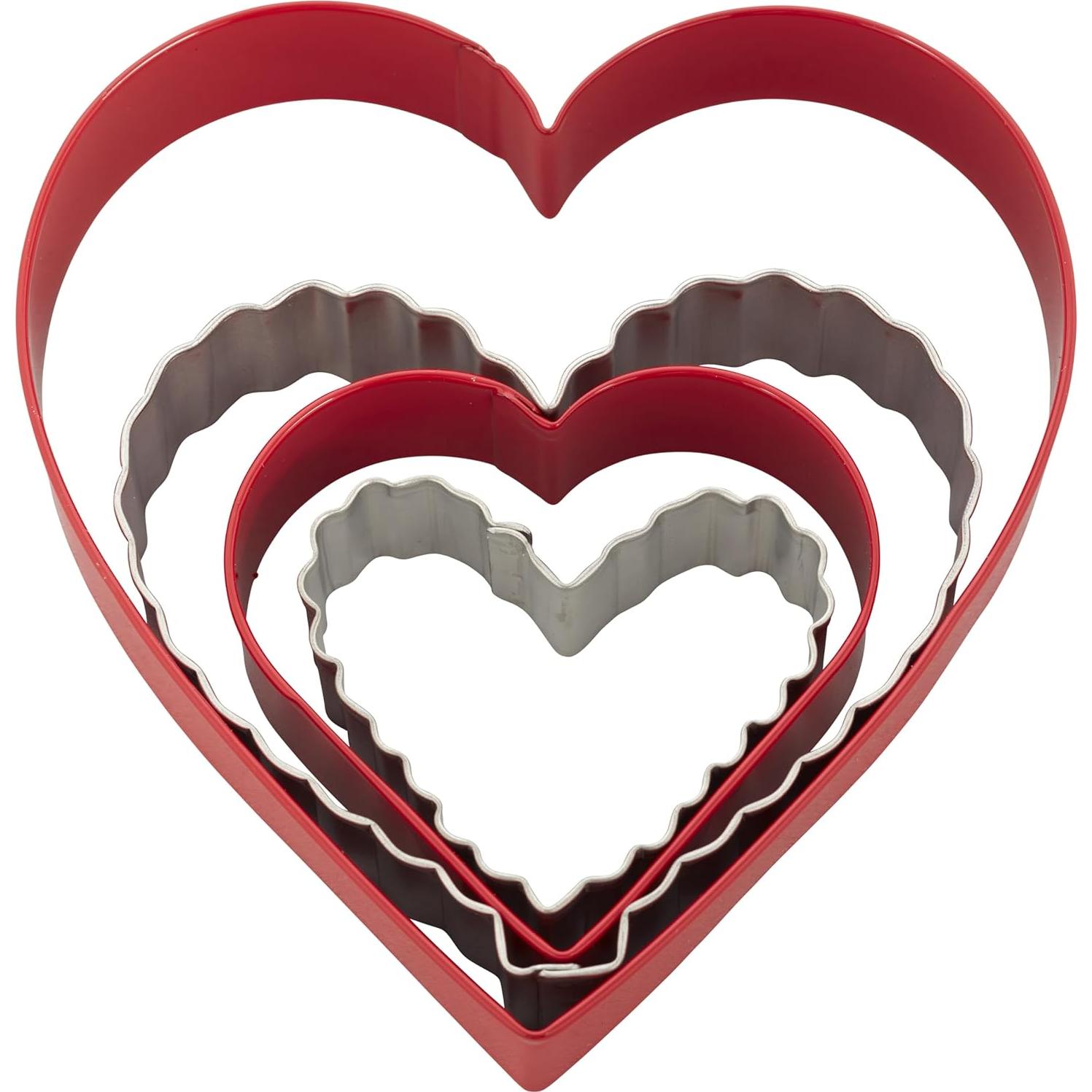 Juego de Cortadores de Galletas Corazón Wilton 4 Piezas