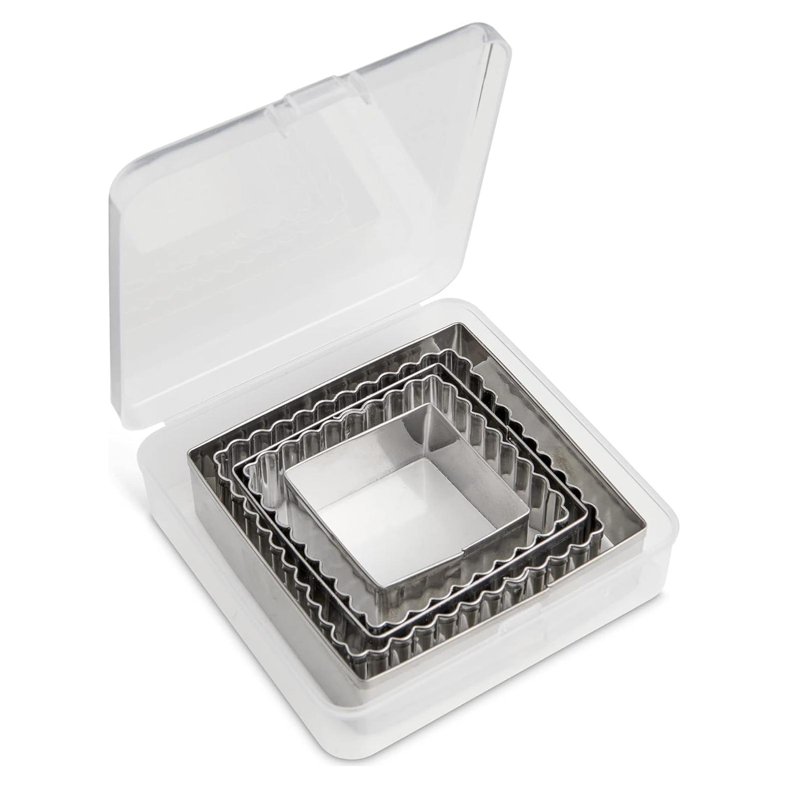 Cortadores de Galletas Cuadrados Mrs. Anderson, Acero Inoxidable, Juego de 5