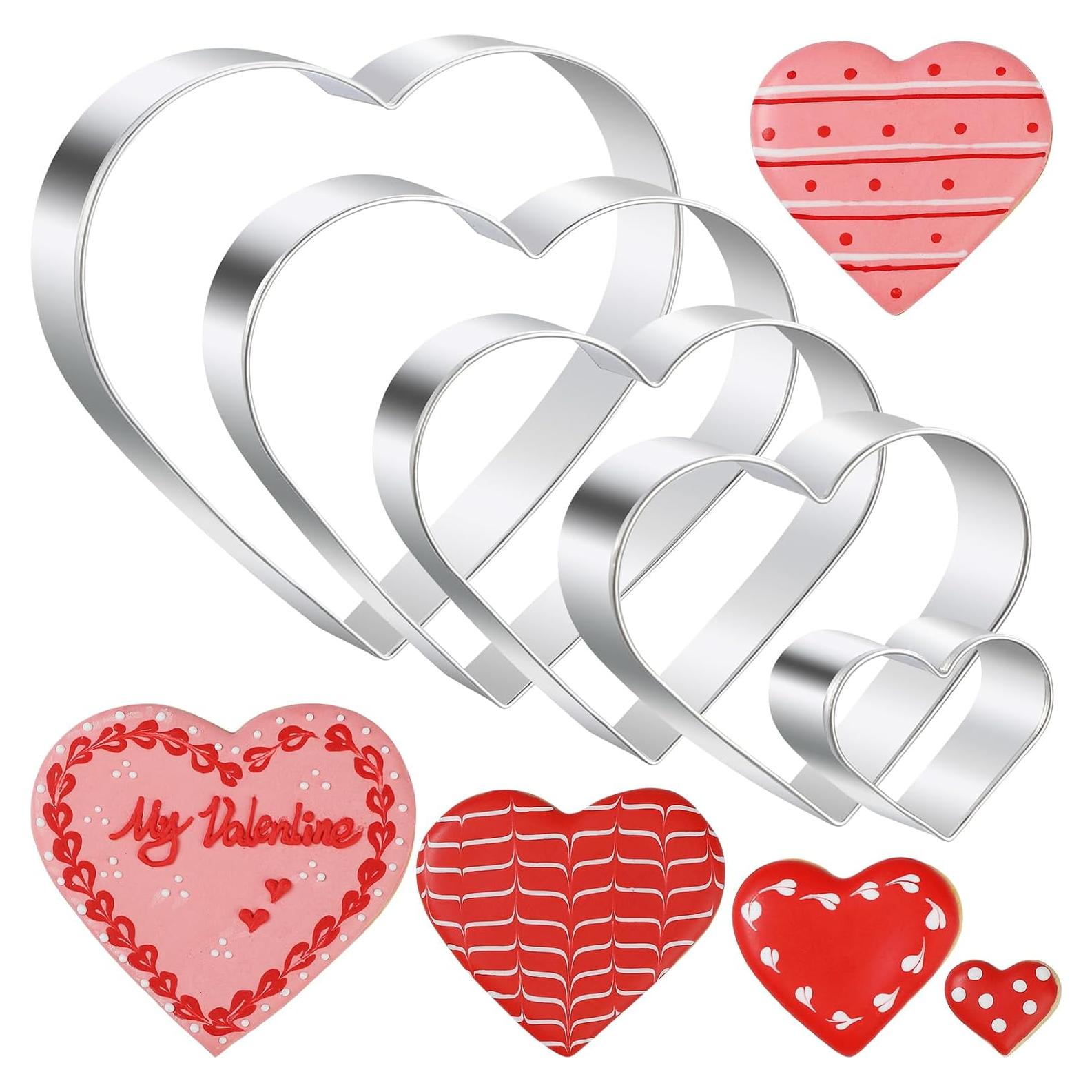 Juego de Cortadores de Galletas Corazón BakingWorld - 5 Piezas