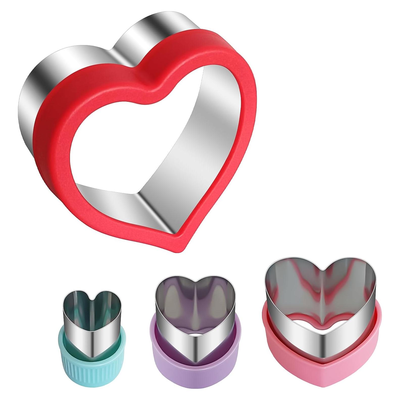 Cortadores de Galletas Corazón ALLTOP - 4 Tamaños Acero Inoxidable