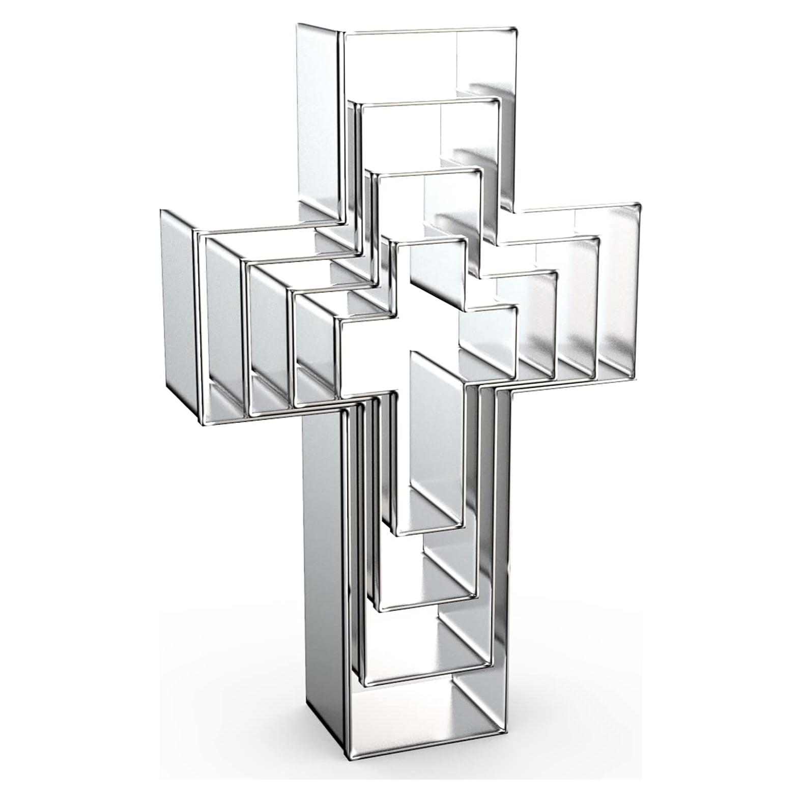 Juego de Cortadores de Galletas Cruz QAAQS - 4 Piezas Acero Inoxidable