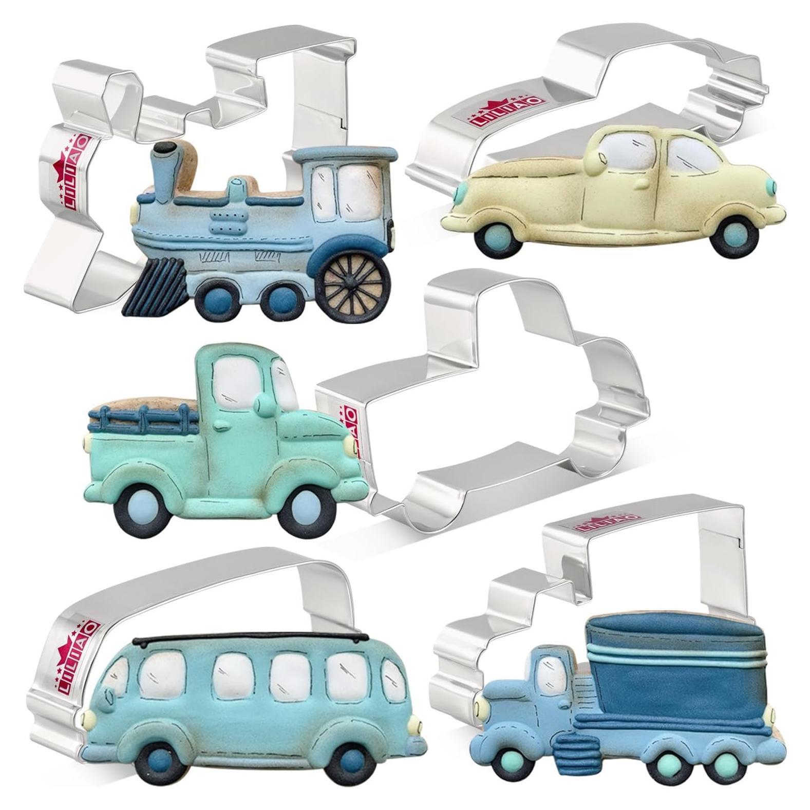Juego de Cortadores de Galletas LILIAO - 5 Piezas Vehículos